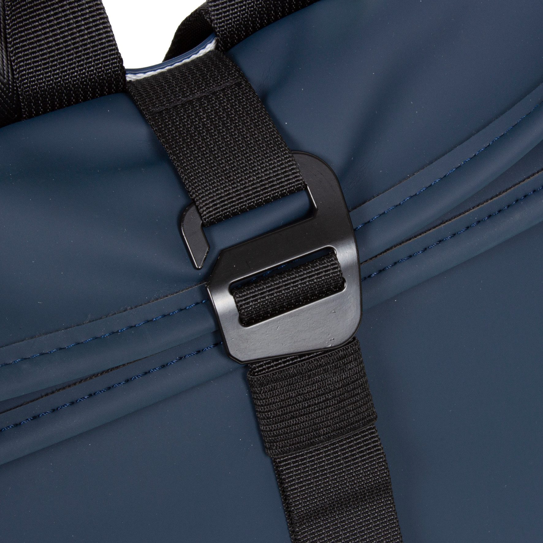 NEW REBELS Cityrucksack kleiner Roll Up RollTop Kurier Rucksack Mart Los Angeles, wasserabweisendes Planenmaterial, marine blau