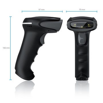 Aplic Handscanner, (Bluetooth, kabelloser Laser Barcode-Scanner mit 6 Scan-Modi 10m Reichweite / 750mAh Akku)