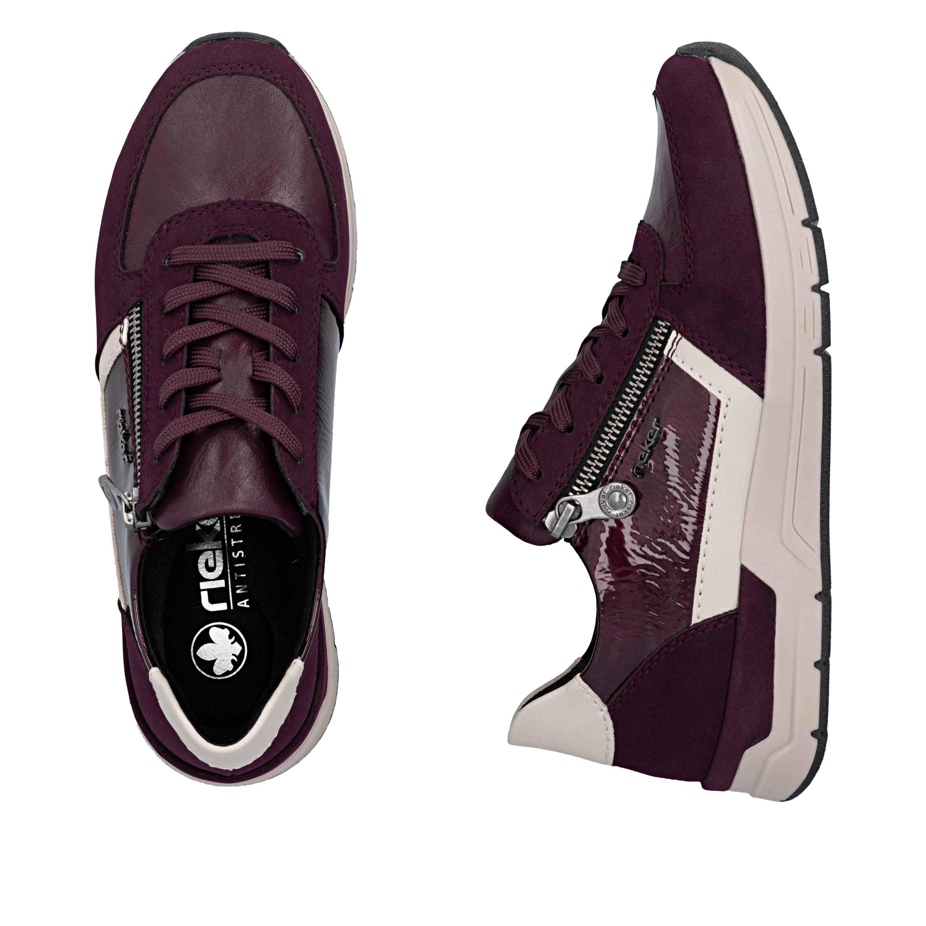 Rieker Sneaker Freizeitschuh, Schnürschuh, Halbschuh mit modischen Akzenten