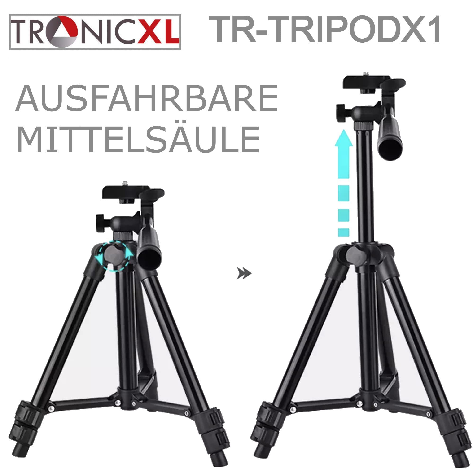 TronicXL Profi 30-60cm Stativ für Smartphone iPhone Tripod Halterung Ständer Stativhalterung