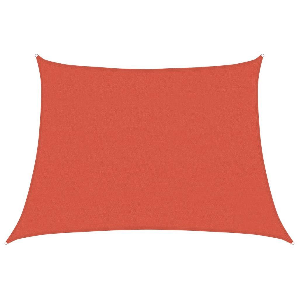 vidaXL Sonnensegel Sonnensegel 160 g/m² Trapezform Terrakottarot 4/5x3 m HDPE, (1-tlg)