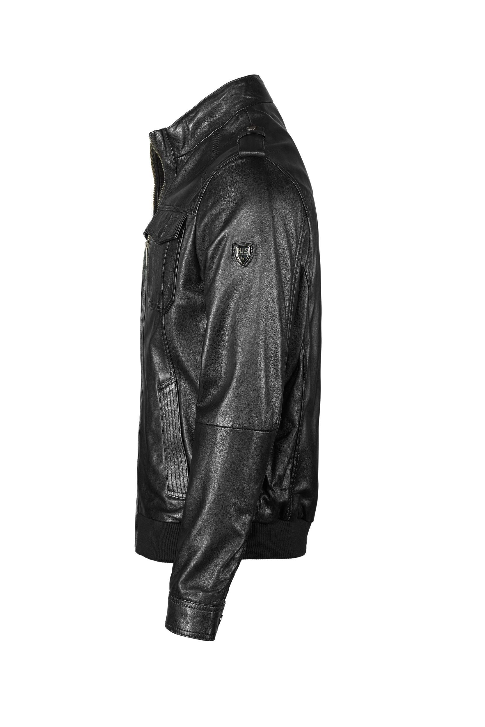 H.I.S Lederjacke (1-St) mit Stehkragen