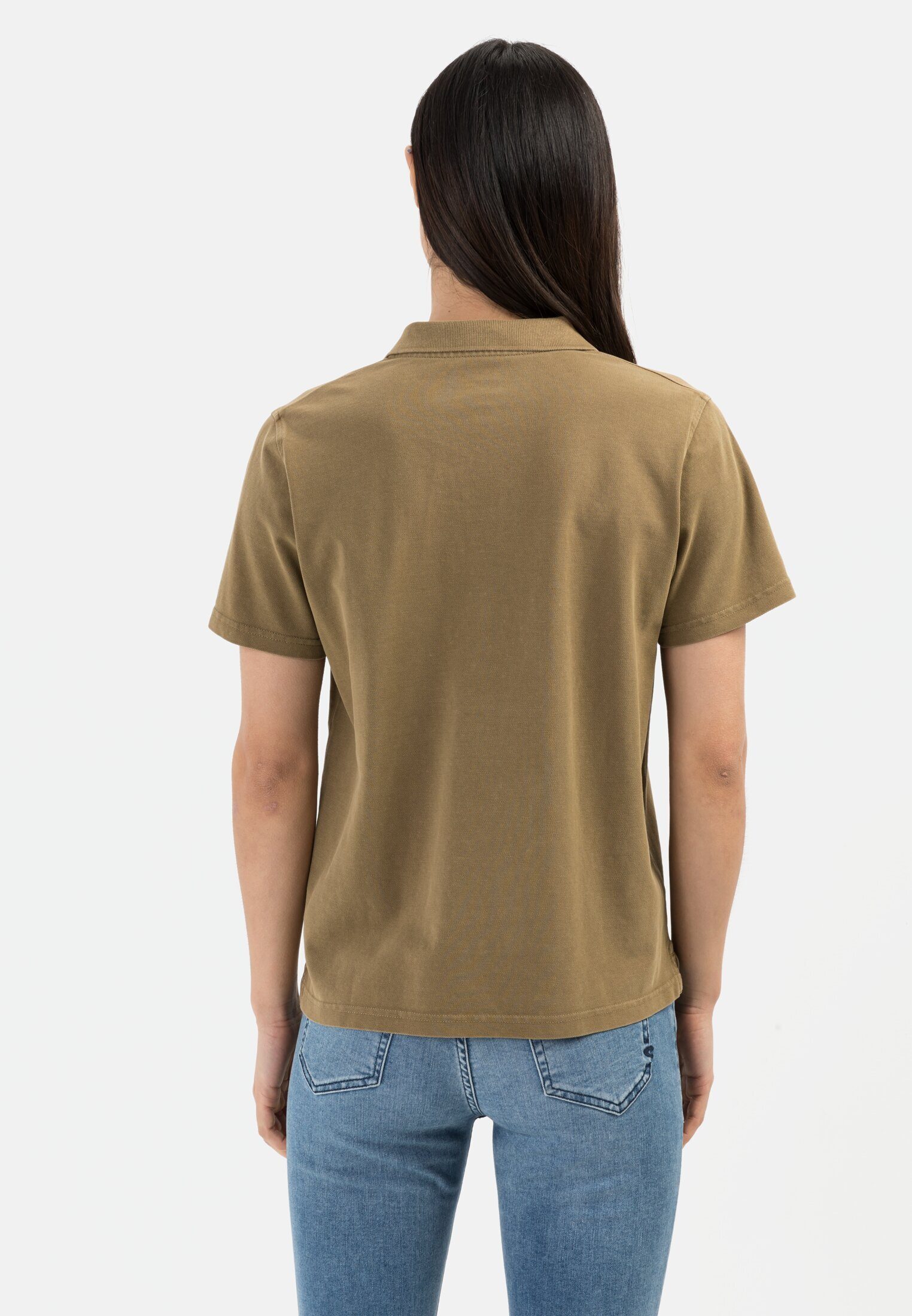 aus active Poloshirt camel Organic Shirts_Poloshirt Cotton Oliv