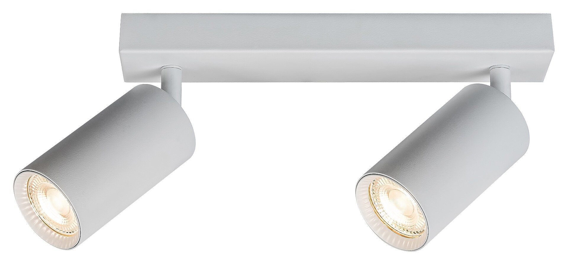 Rabalux LED Deckenspots "Solo" 2-flammig, Metall, weiß, rund, GU10, ø55mm