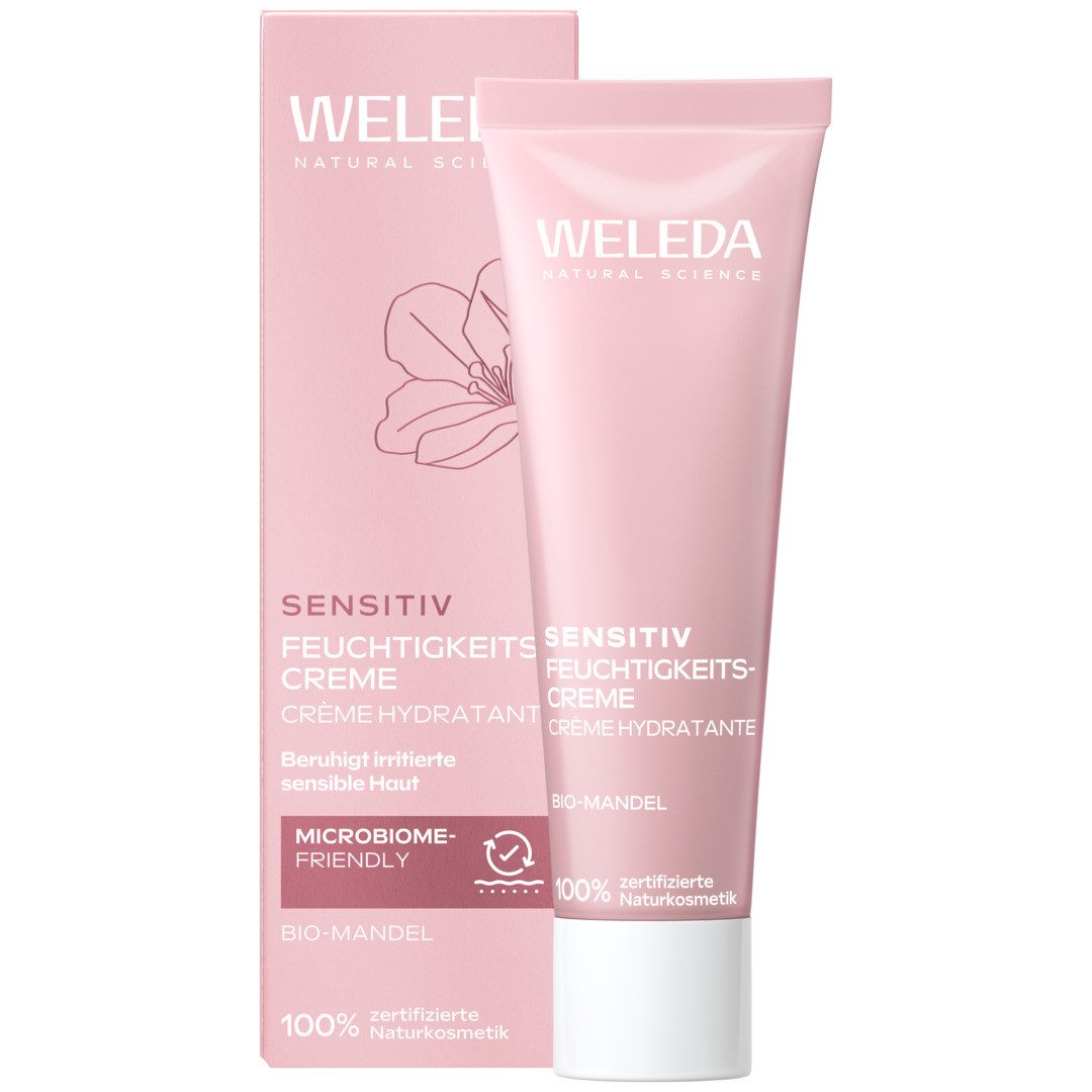 WELEDA Feuchtigkeitscreme SENSITIV FEUCHTIGKEITSCREME MANDEL, für alle Hauttypen geeignet, feuchtigkeitsspendend