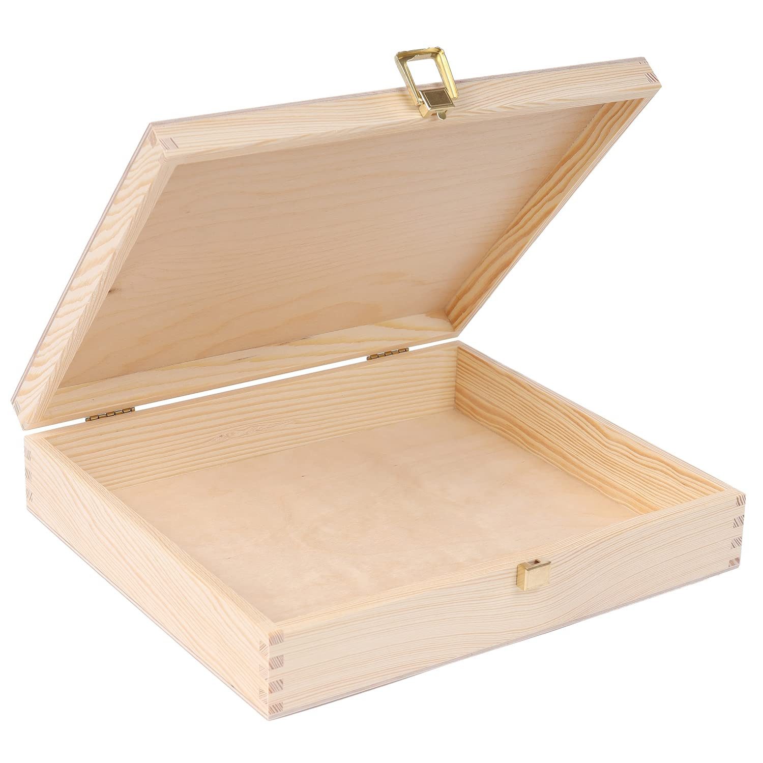 Creative Deco Aufbewahrungsbox Holzkiste mit Deckel und Schloss, Erinnerungsbox