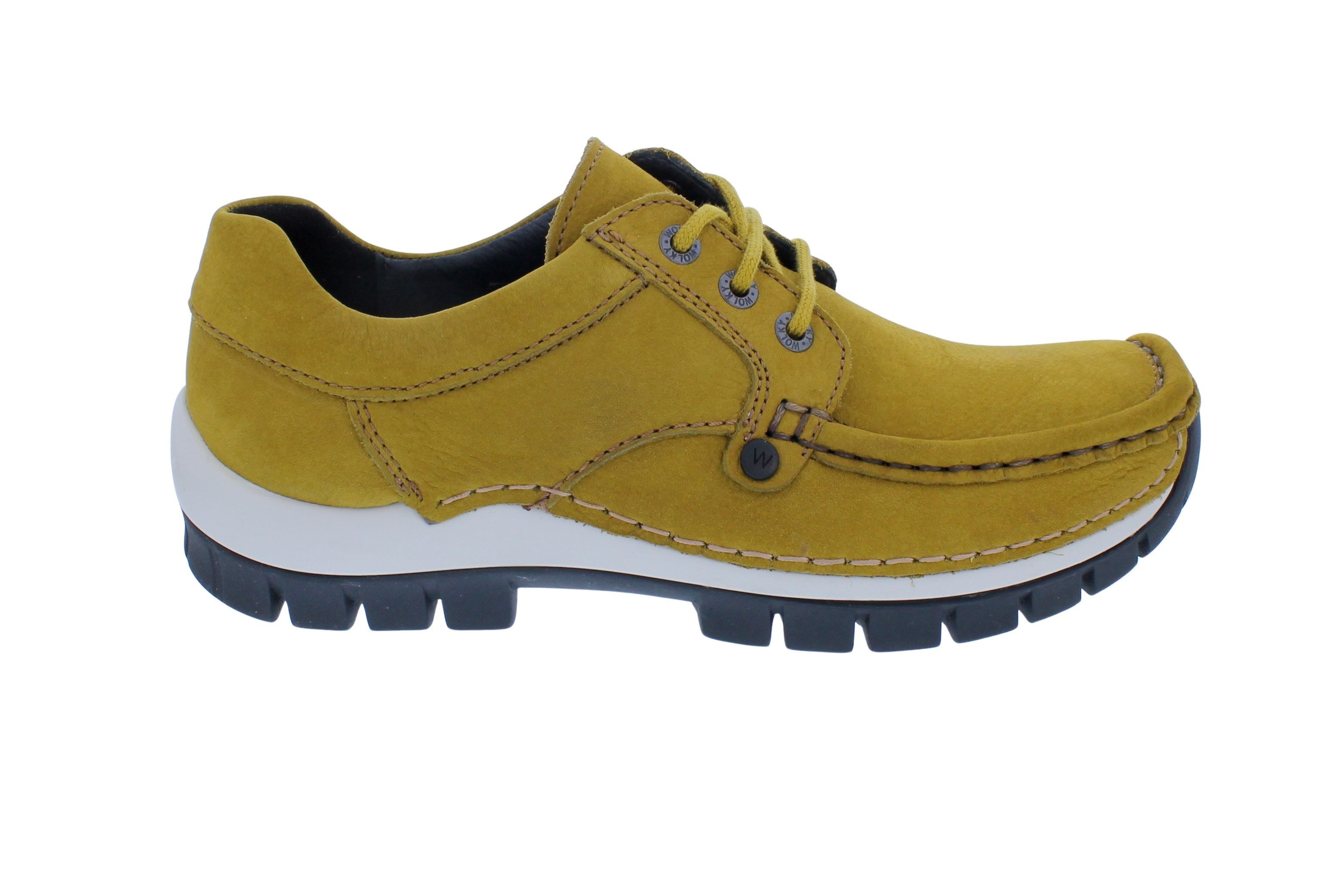 WOLKY Wolky Seamy Fly Halbschuh 0473411-940, Antique Nubuck Leather, Mustard Schnürschuh