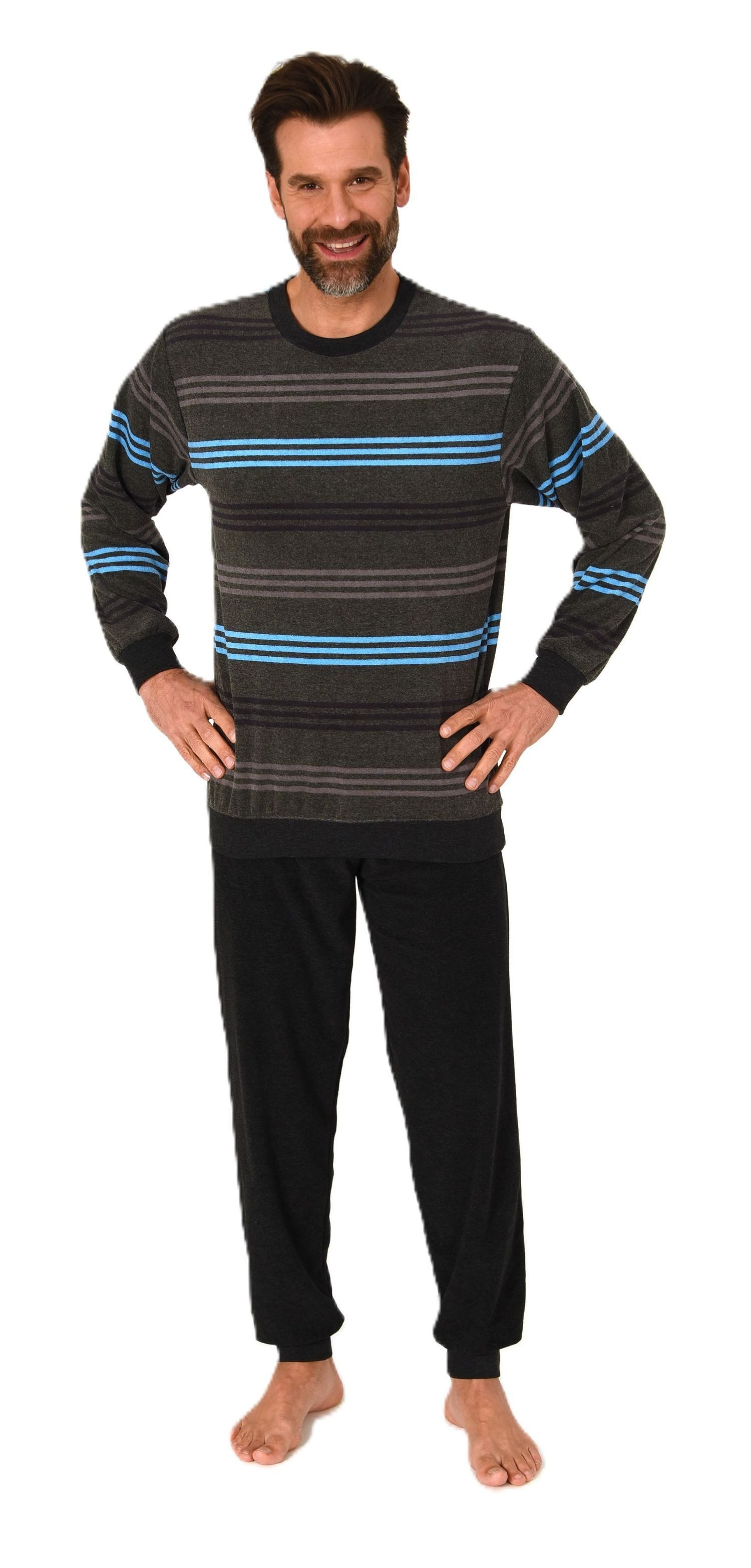 Normann Pyjama Herren Schlafanzug in Frottee günstig online kaufen