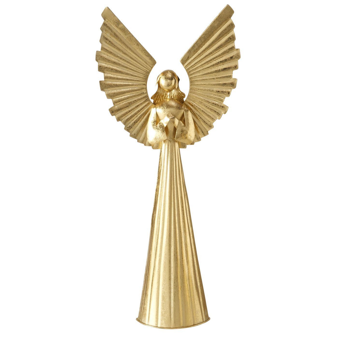 BOLTZE Weihnachtsfigur Weihnachtsfigur Nuriel Engel Dekofigur Gold Eisen 65cm Hoch (1 St)