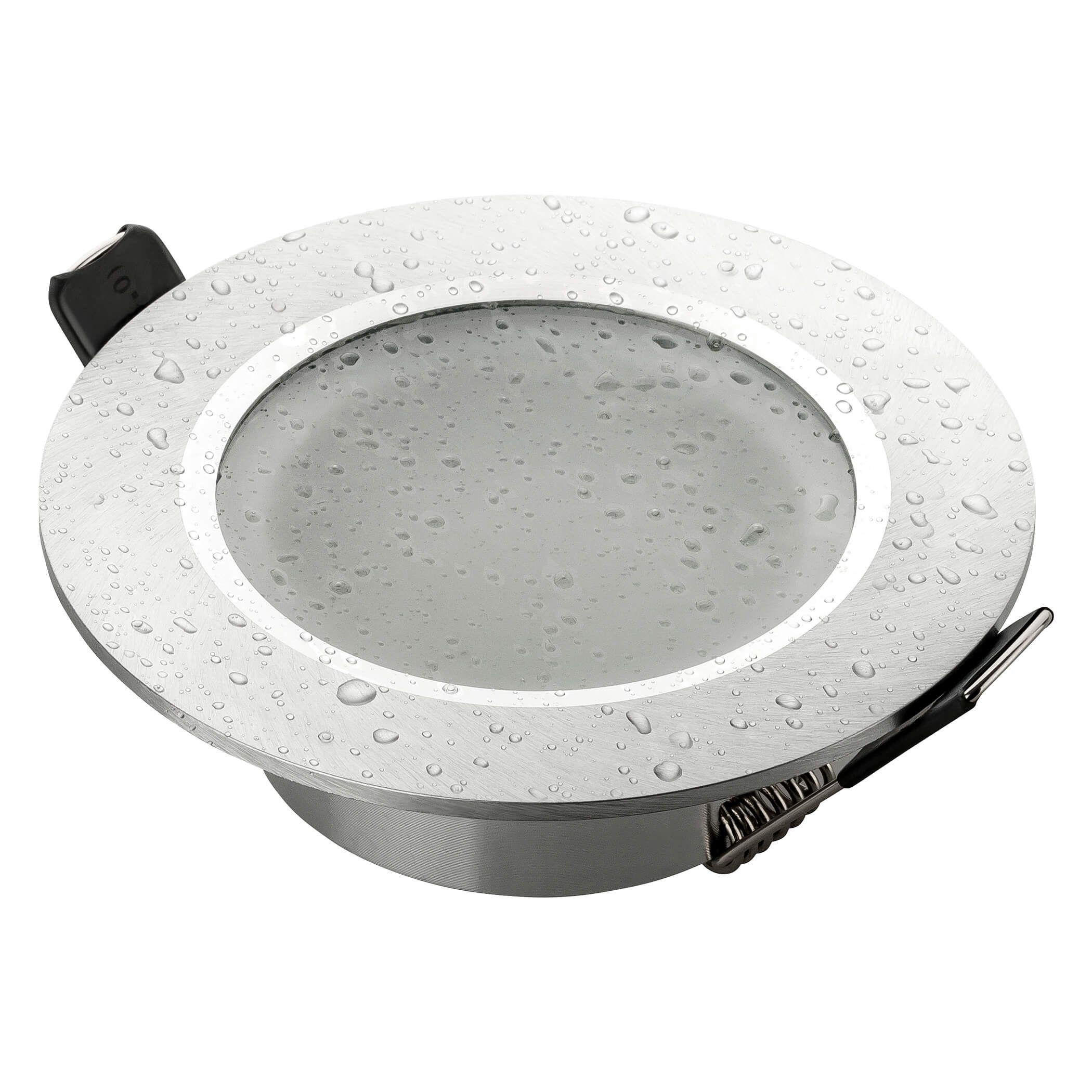 SEBSON LED Einbaustrahler Einbaustrahler Bad IP44 - Rahmen Lochdurchmesser 75mm - GU10 Fassung, inkl. GU10 Fassung (ohne Leuchtmittel), Aluminium Gehäuse Deckenspot