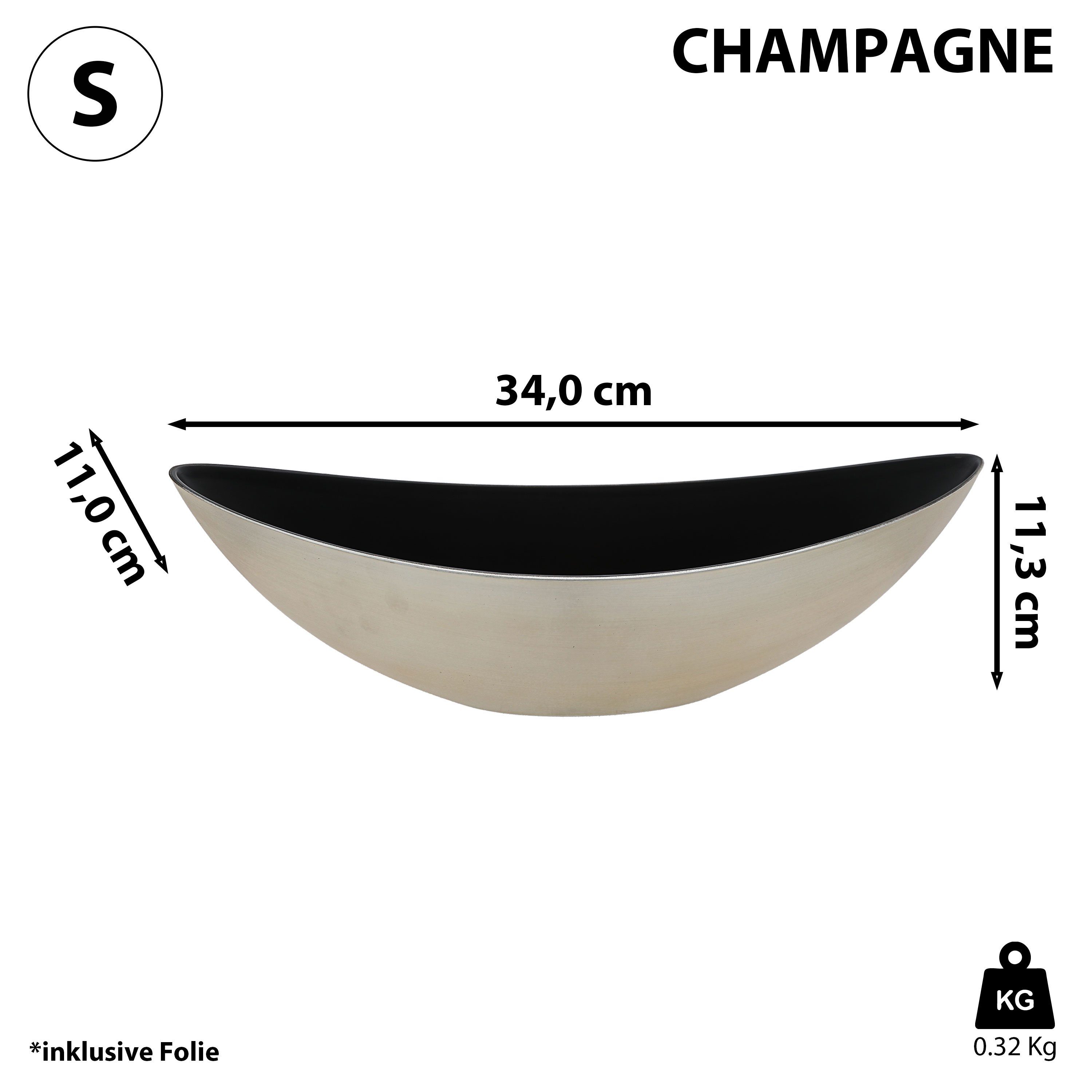 CEPEWA Dekoschale Dekoschale oval champagner schwarz günstig online kaufen