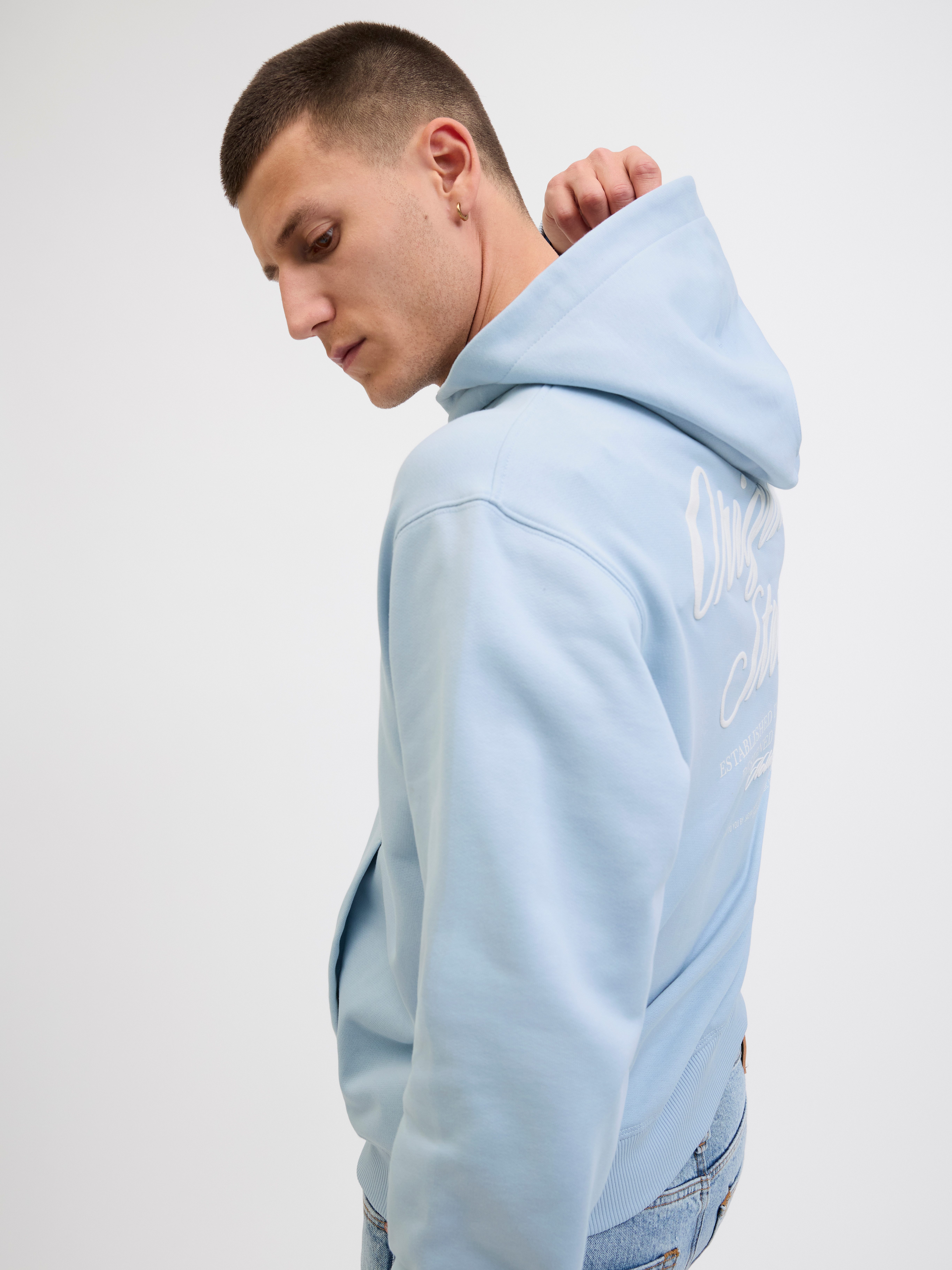 Jack & Jones Kapuzensweatshirt JORNORREBRO TYPO BACK SWEAT HOOD SN mit Prin günstig online kaufen