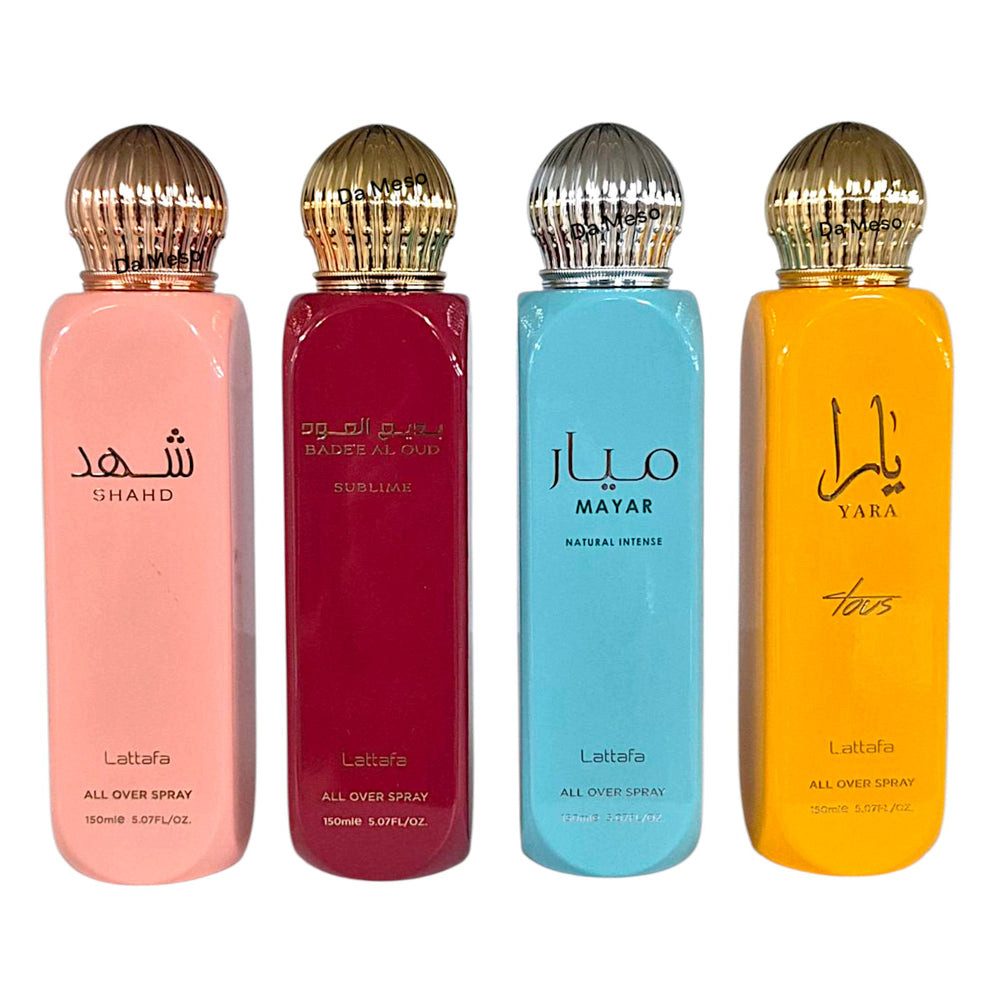 Lattafa Körperspray Lattafa All Over Spray 150ml verschiedene Sorten