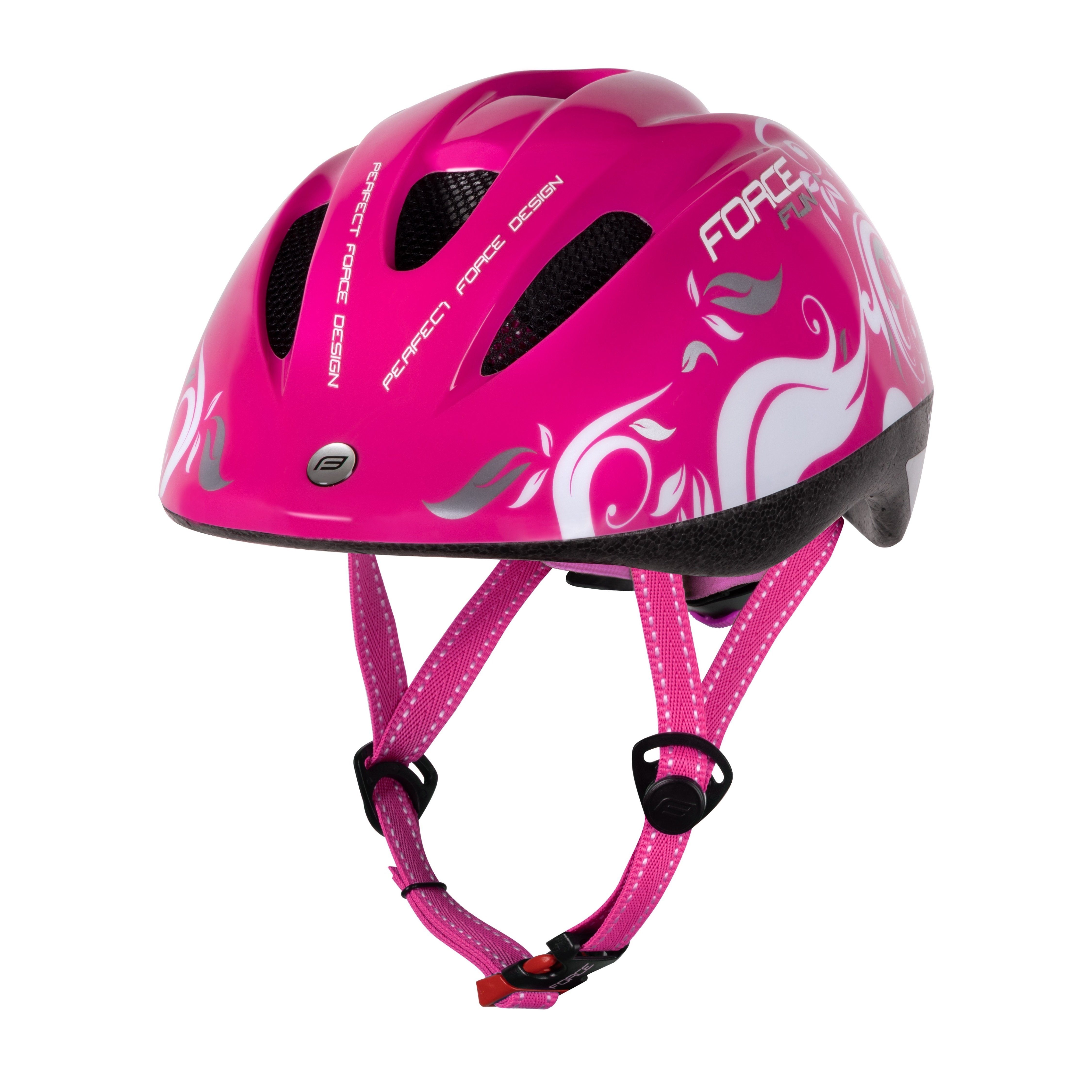 FORCE Fahrradhelm Helm pink FORCE FUN FLOWERS hübsch Gr.S
