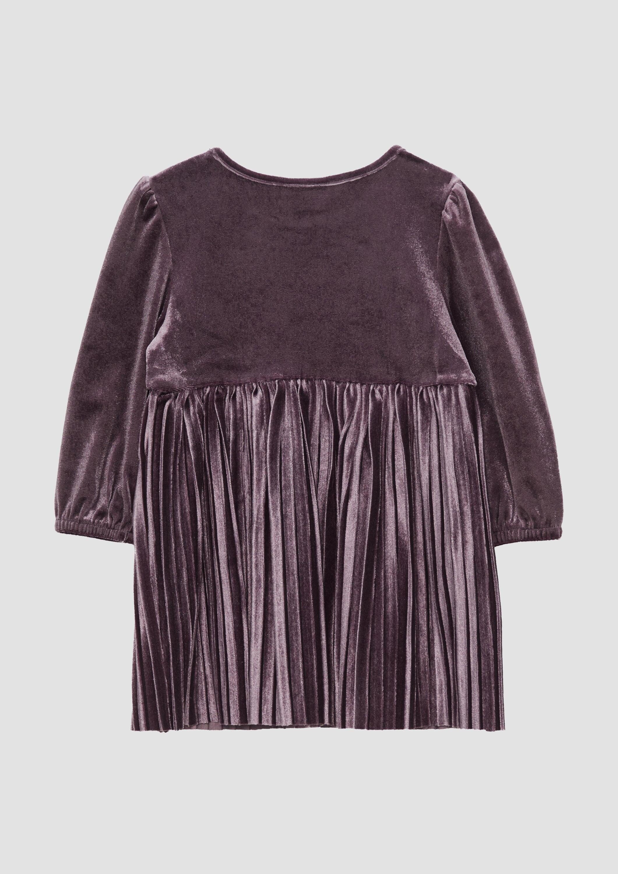 s.Oliver Minikleid Kleid Samtkleid mit plissiertem Rock