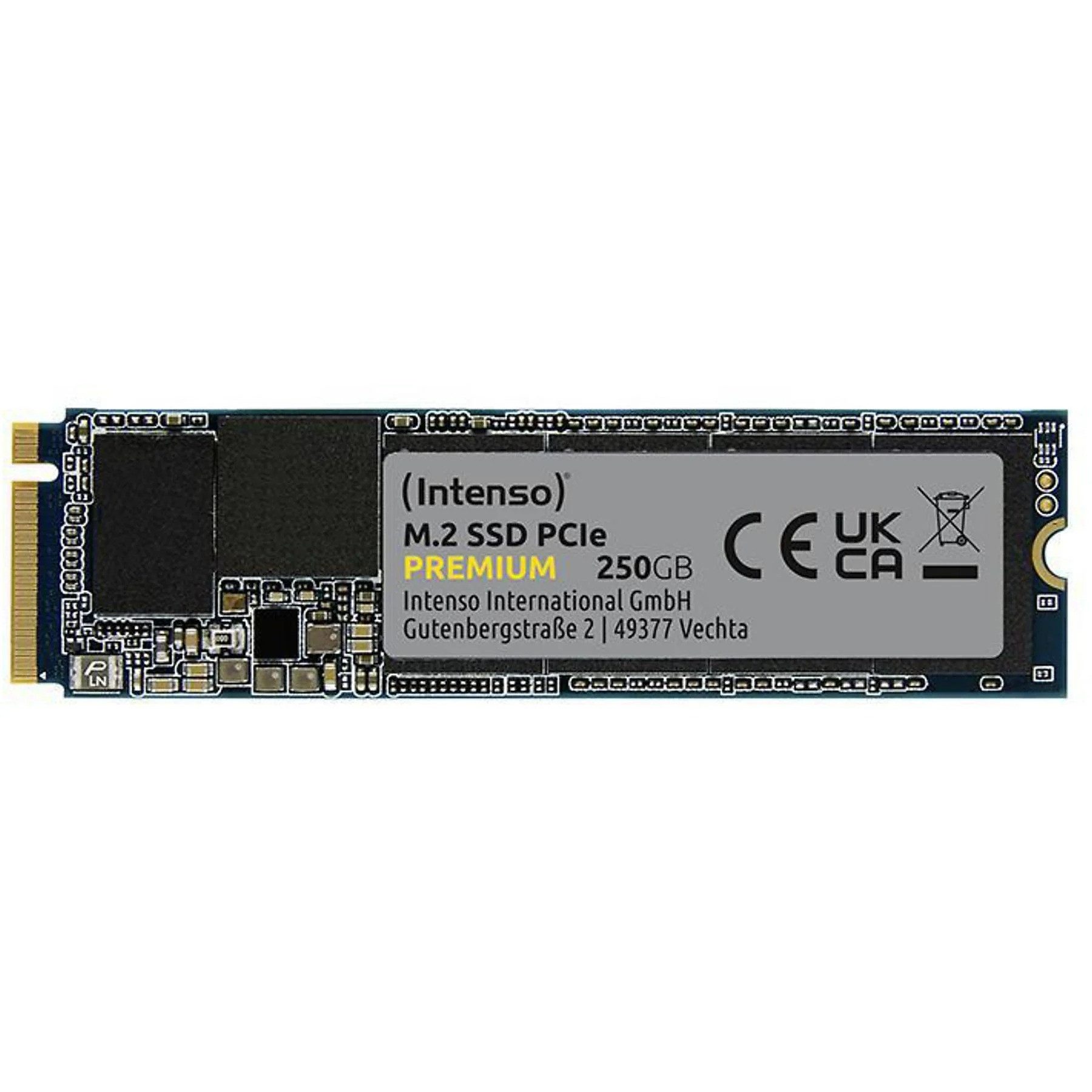 Intenso Intenso M.2 NVMe SSD interne SSD (250 GB) intern" 2100 MB/S Lesegeschwindigkeit, 1100 MB/S Schreibgeschwindigkeit