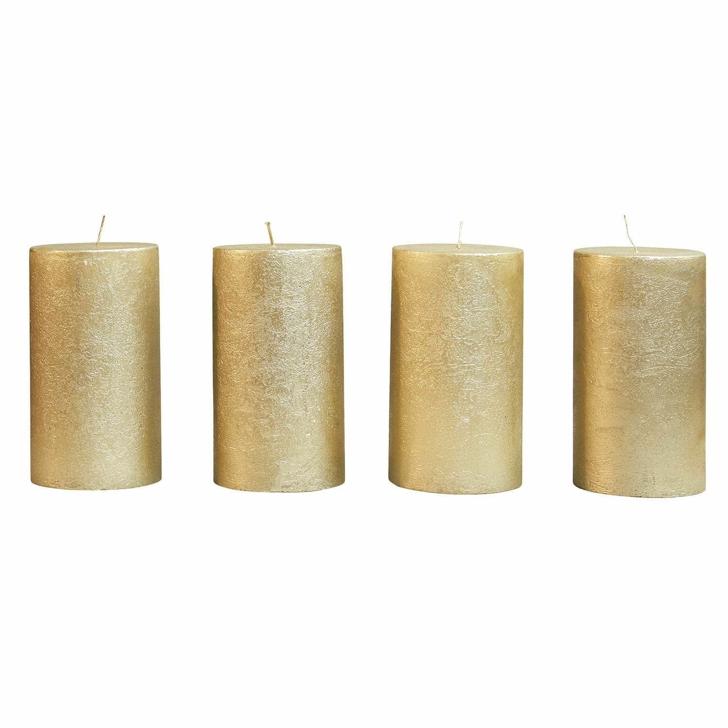 Mirabeau Stumpenkerze Kerze 4er Set Braga gold (4er Set, 4er Set), none – Bild 2 von 4