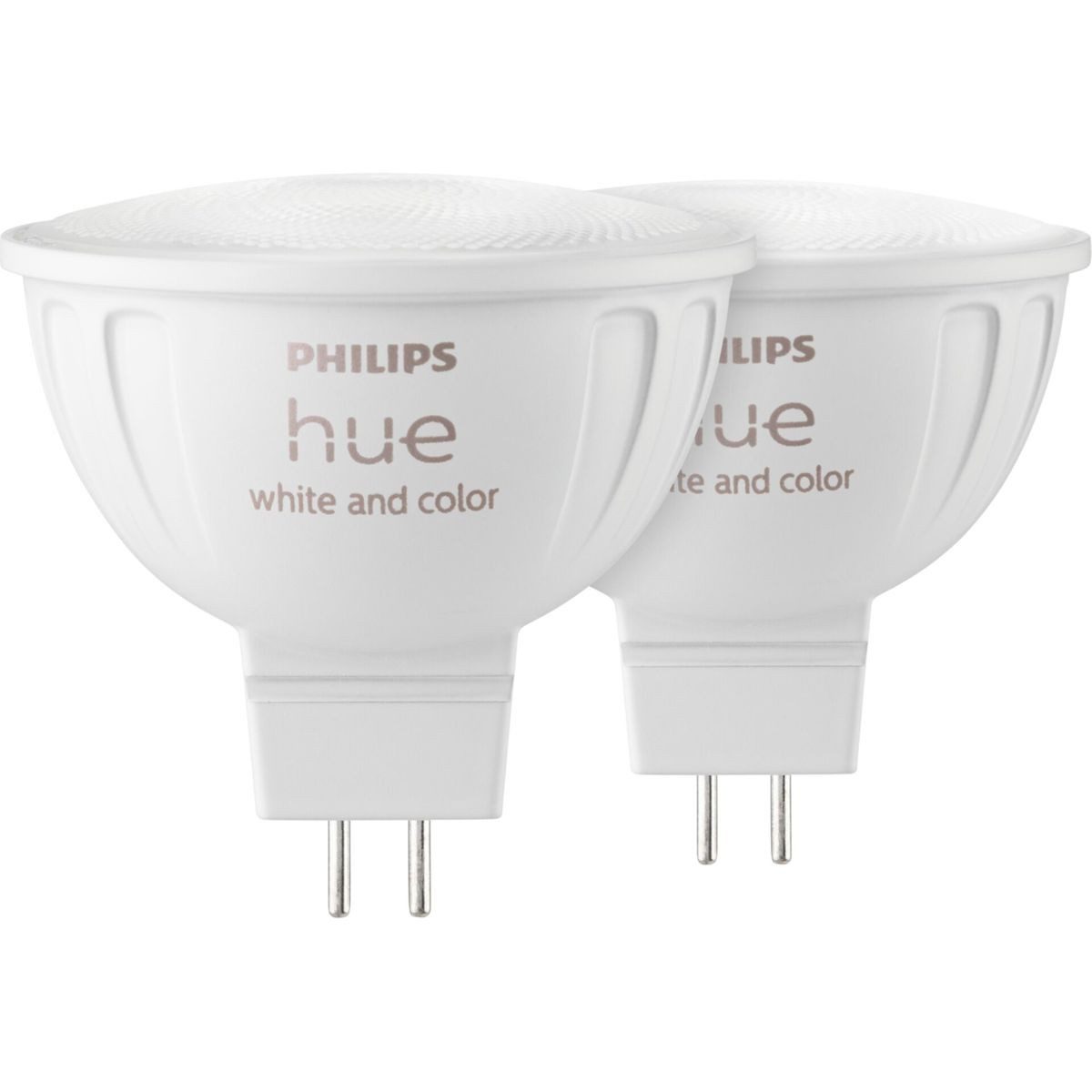 Philips Außen-Wandleuchte Hue LED Lampe MR16 2er Set 400lm Color Amb.