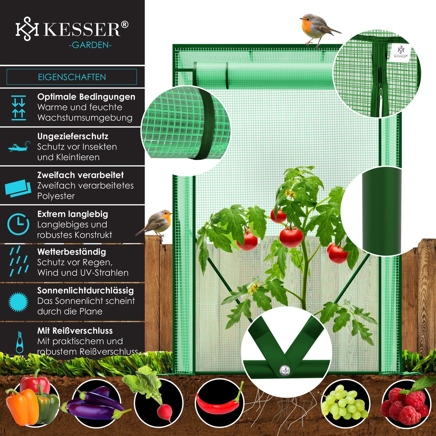 KESSER Foliengewächshaus, Premium Tomatengewächshaus Foliengewächshaus, Gew günstig online kaufen