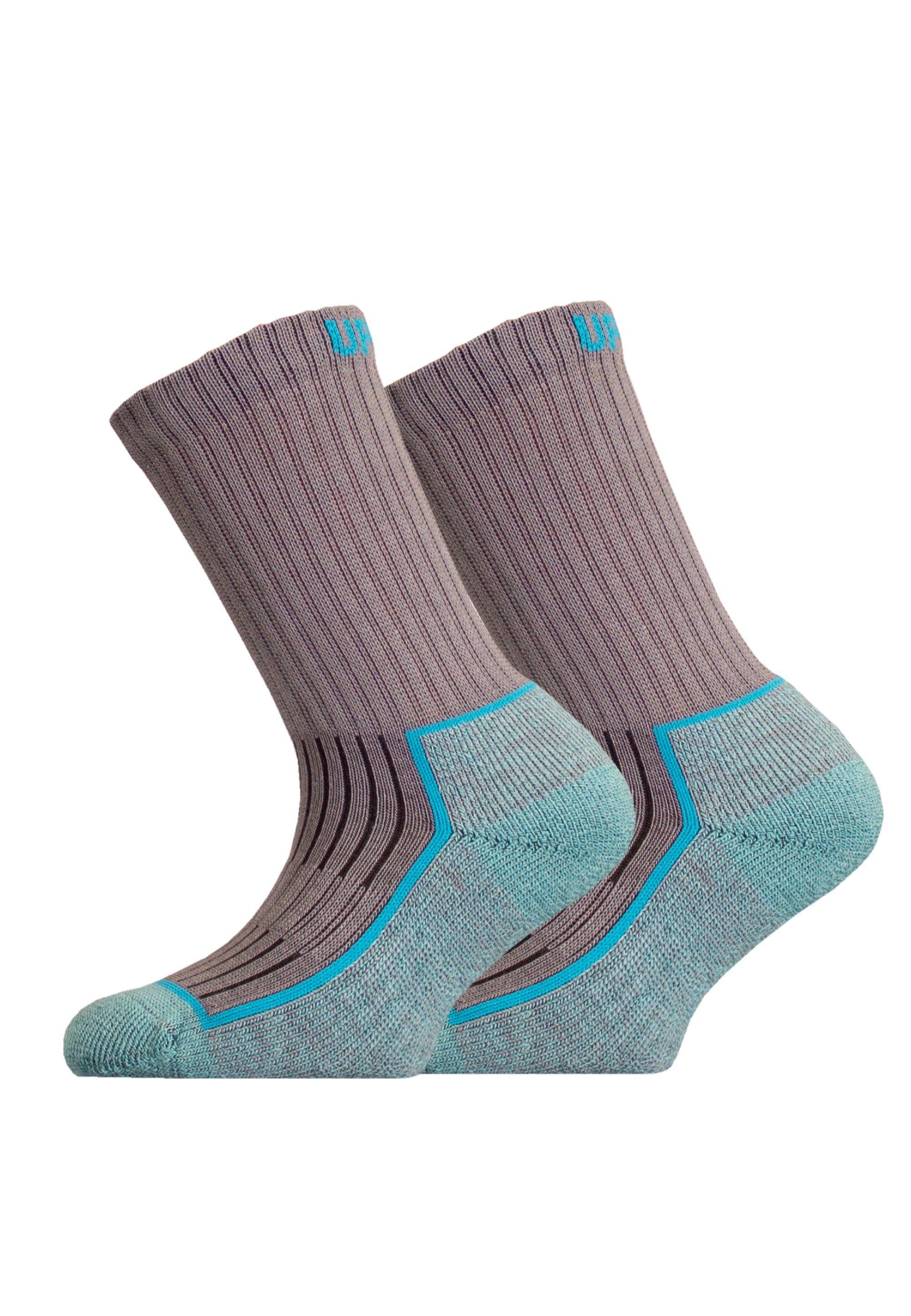 UphillSport Socken (2-Paar) grau JR 2er Pack SAANA mit Flextech-Struktur