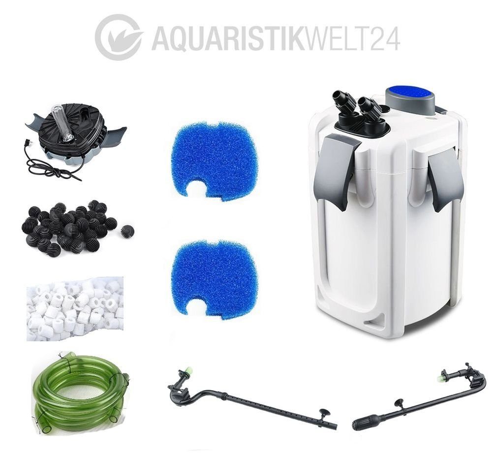 Aquaone Aquariumfilter Außenfilter HW-702B – 24 W, mit UVC bis 400 L
