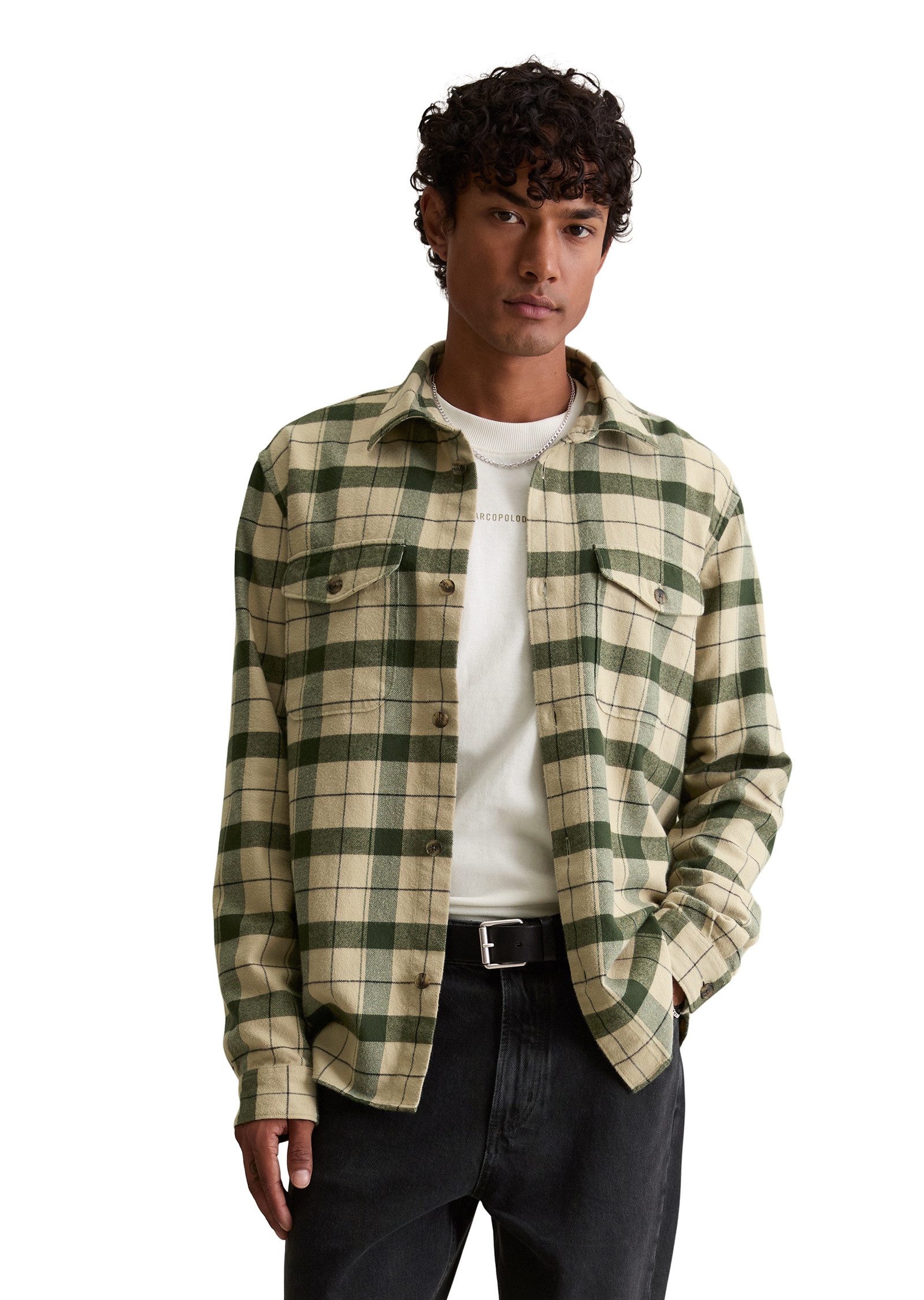 Marc O'Polo DENIM Kurzjacke aus leichtem Bio-Baumwoll-Flanell