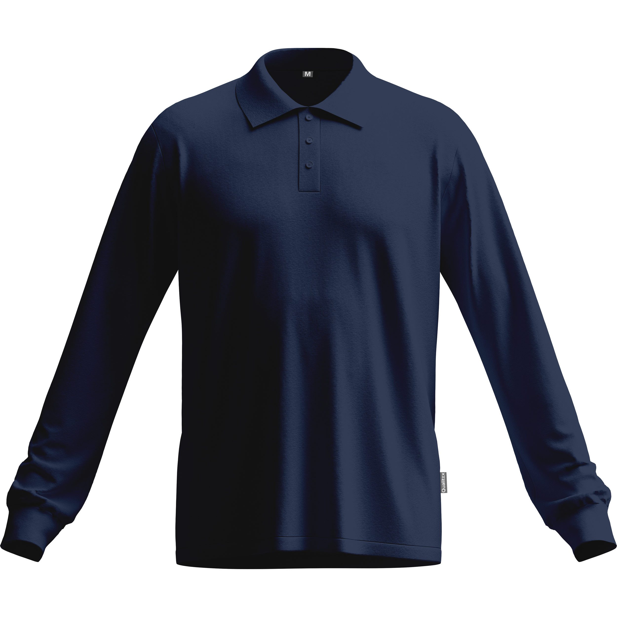 Qualitex Workwear Poloshirt Poloshirt Herren Langarm – atmungsaktiv & nachhaltig Polo Shirt (1-tlg) Herren Poloshirt langarm aus Tencel – bequem, robust & vielseitig
