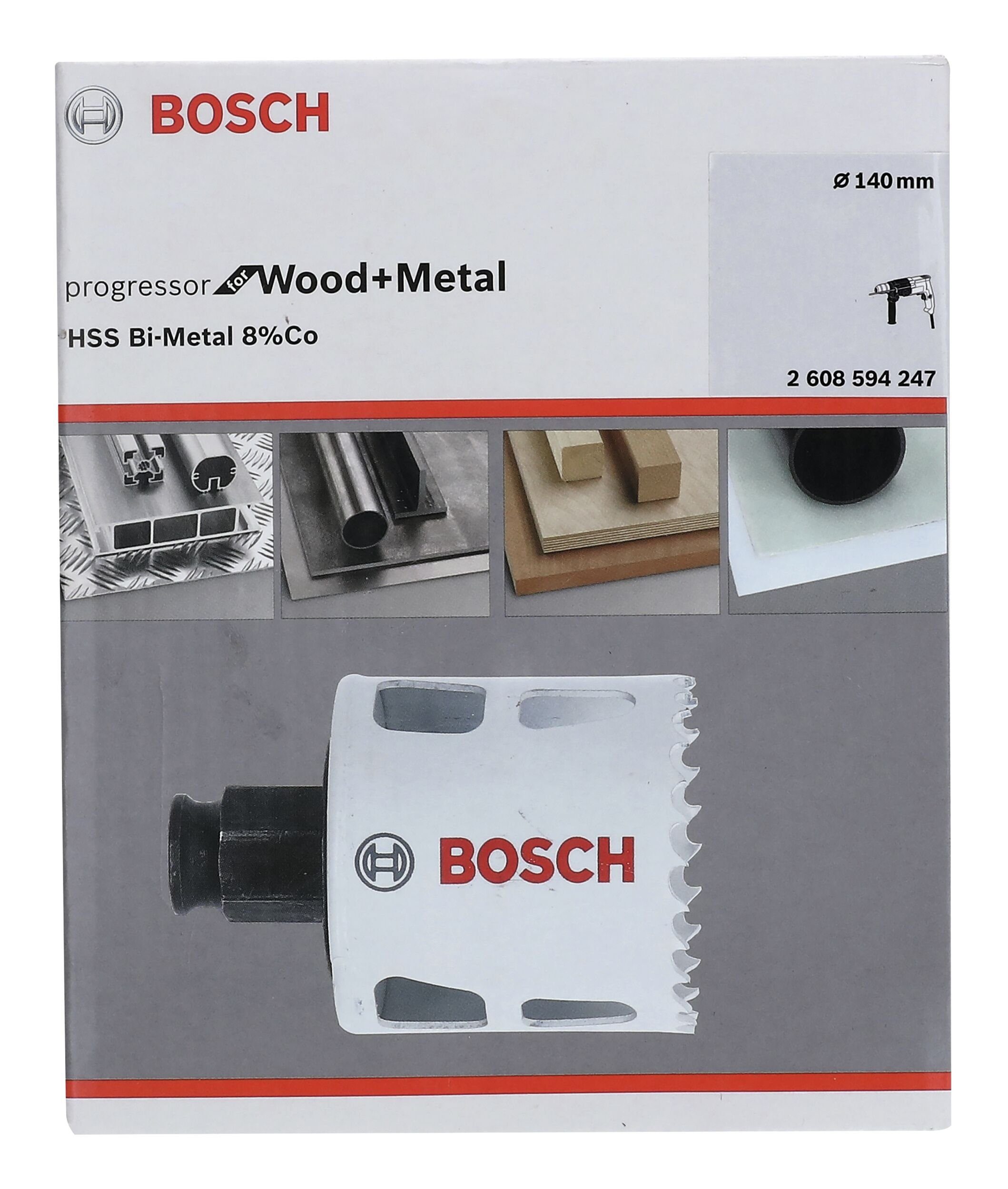 BOSCH Lochsäge, Ø 140 mm, and Wood Metal for Progressor