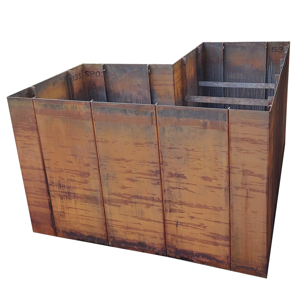 EdelrostPassion Hochbeet, L-Form, Edelrost, Metal, Cortenstahl, Länge:200-350,B:150, H:60,80