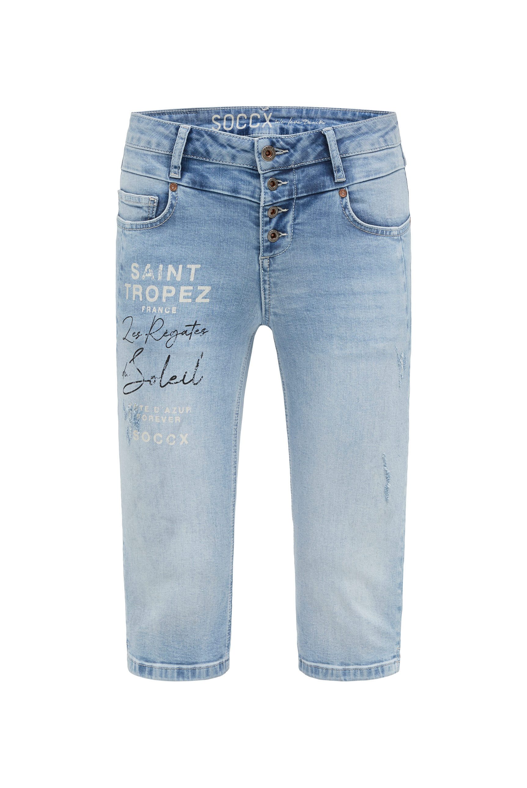 SOCCX Regular-fit-Jeans mit normaler Leibhöhe