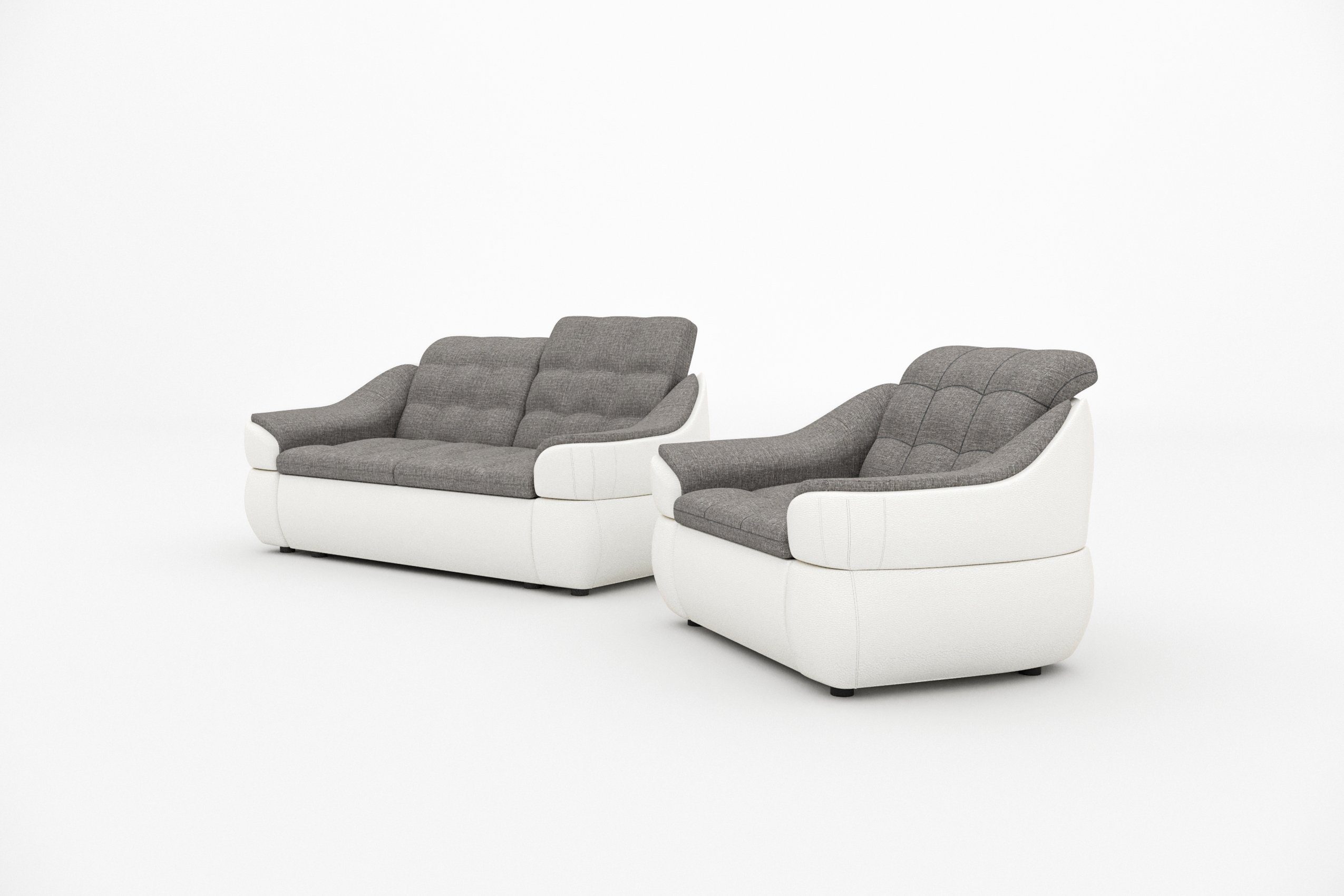 Sofa Alisa, Stylefy und aus Modern (2-tlg), bestehend Design 2-Sitzer (Set Polstergarnitur Sessel,