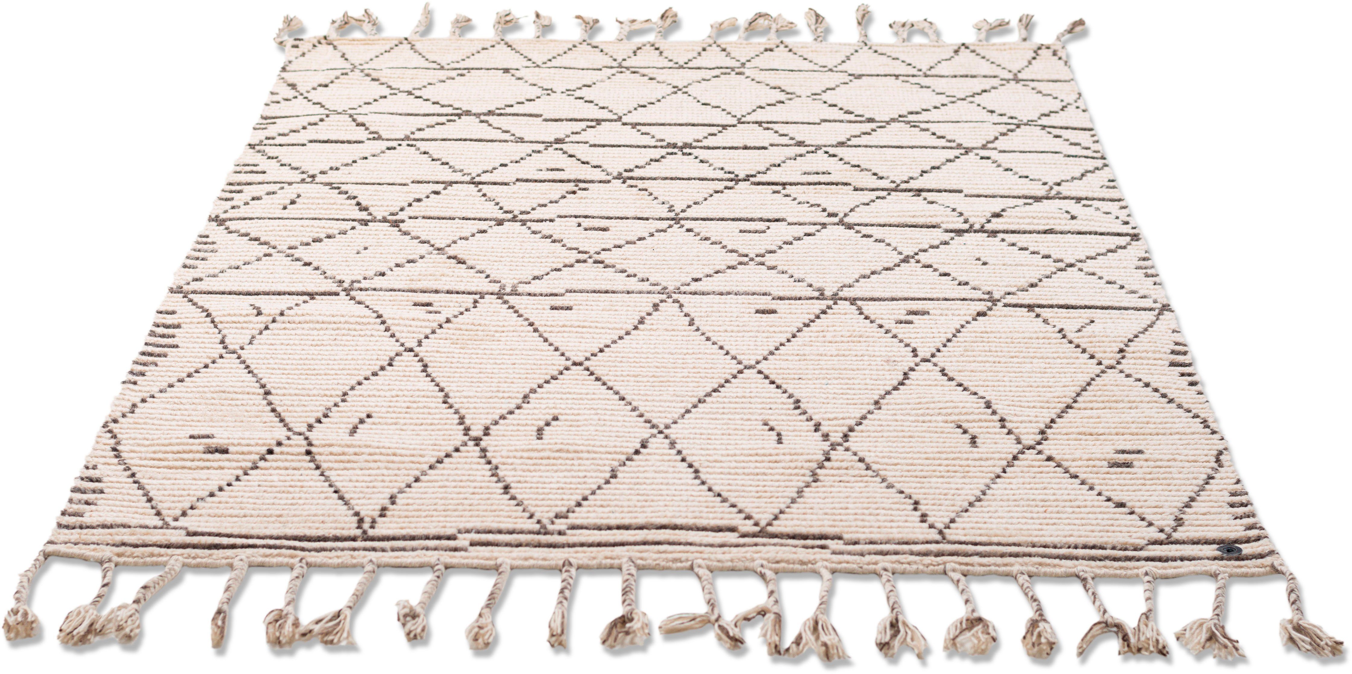 Teppich »Nomad«, TOM TAILOR, rechteckig, Höhe 5 mm, handgewebt, mit Fransen, Boho-Style, Wohnzimmer-Otto