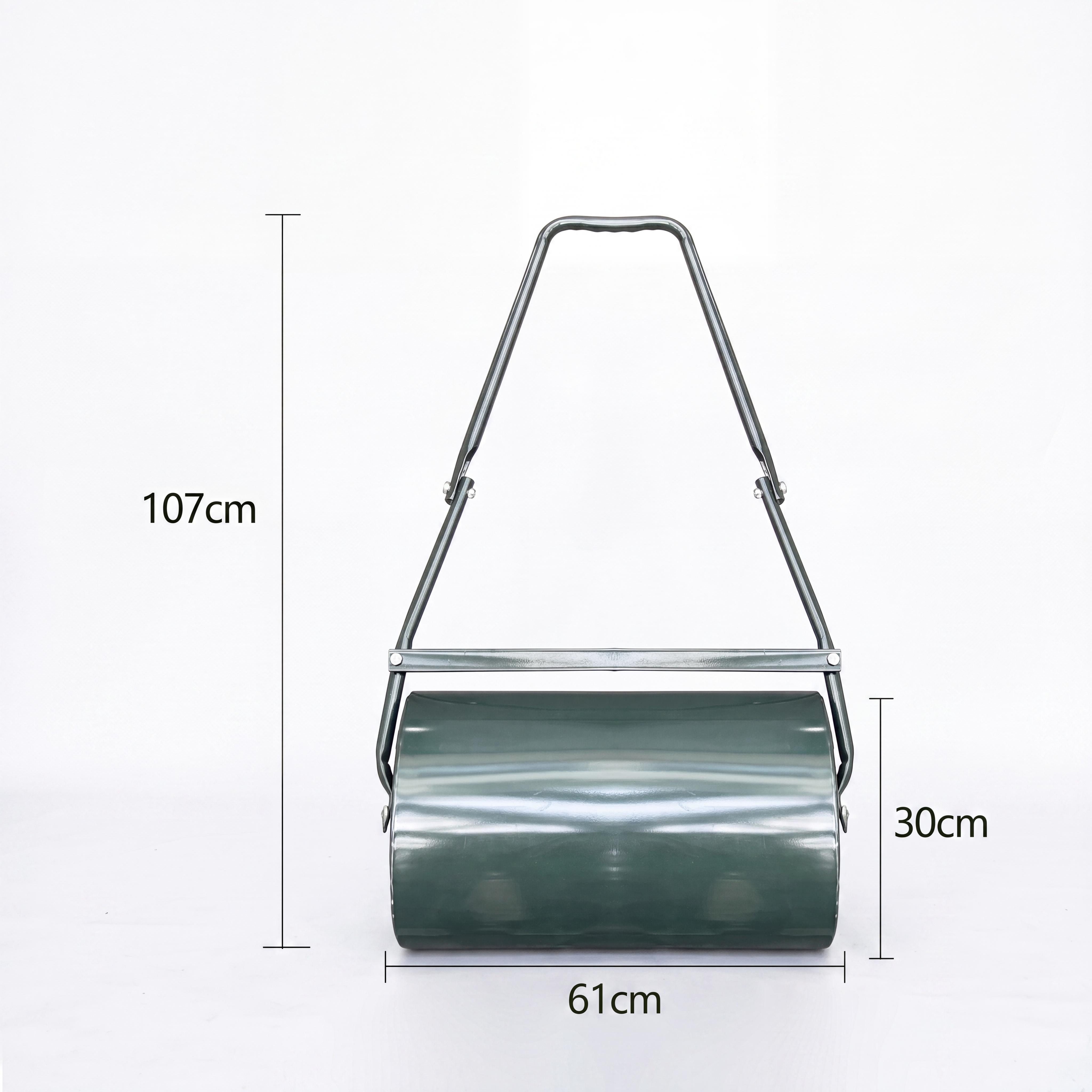 GarveeMore Rasenwalze Rasenwalze 50Cm, Befüllbar Sand-/Wasserfüllung 36l Bodenwalze Mit U-Gr