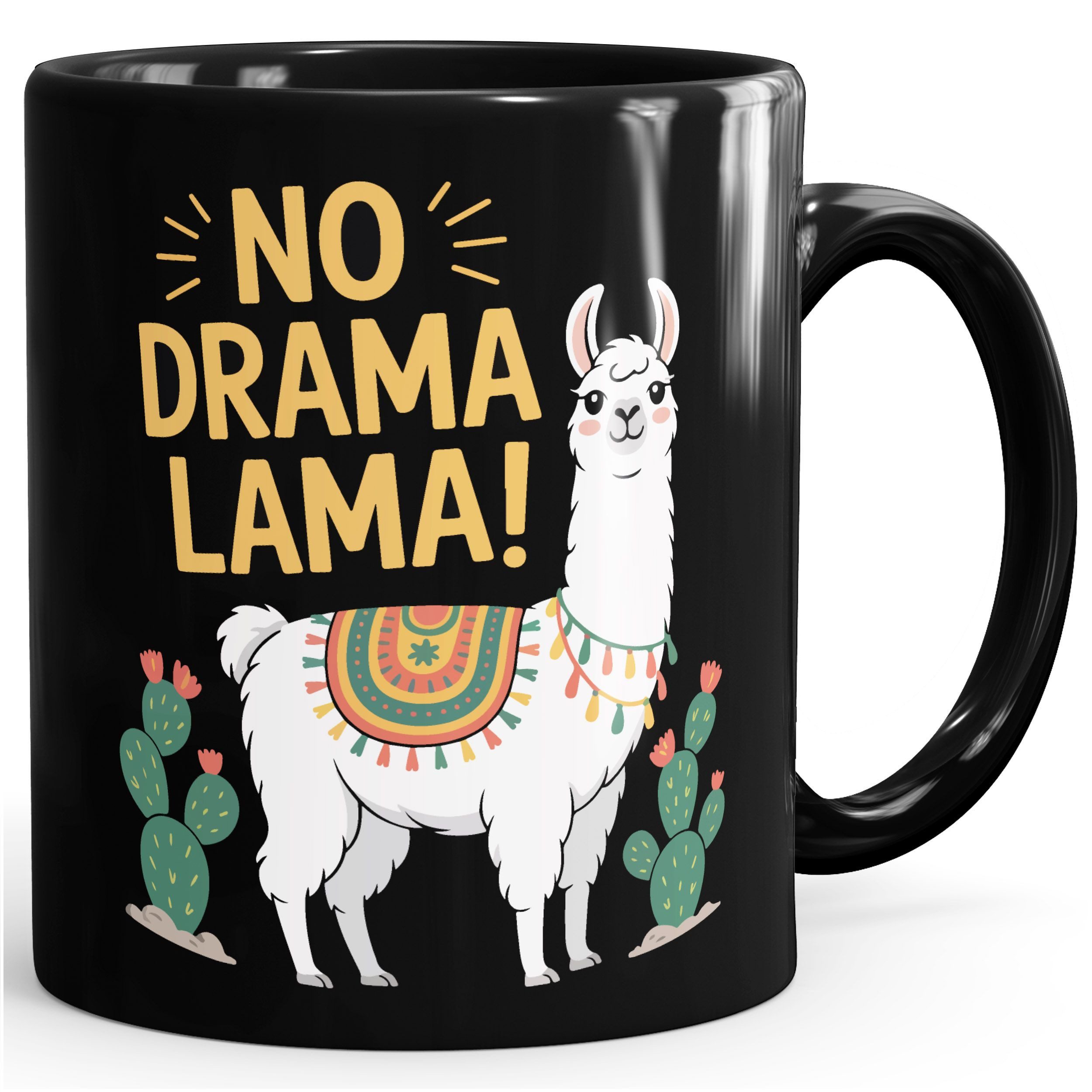 Tasse Tasse Spruch No Drama LamaBürotasse Anti-Stress-Tasse für Büro