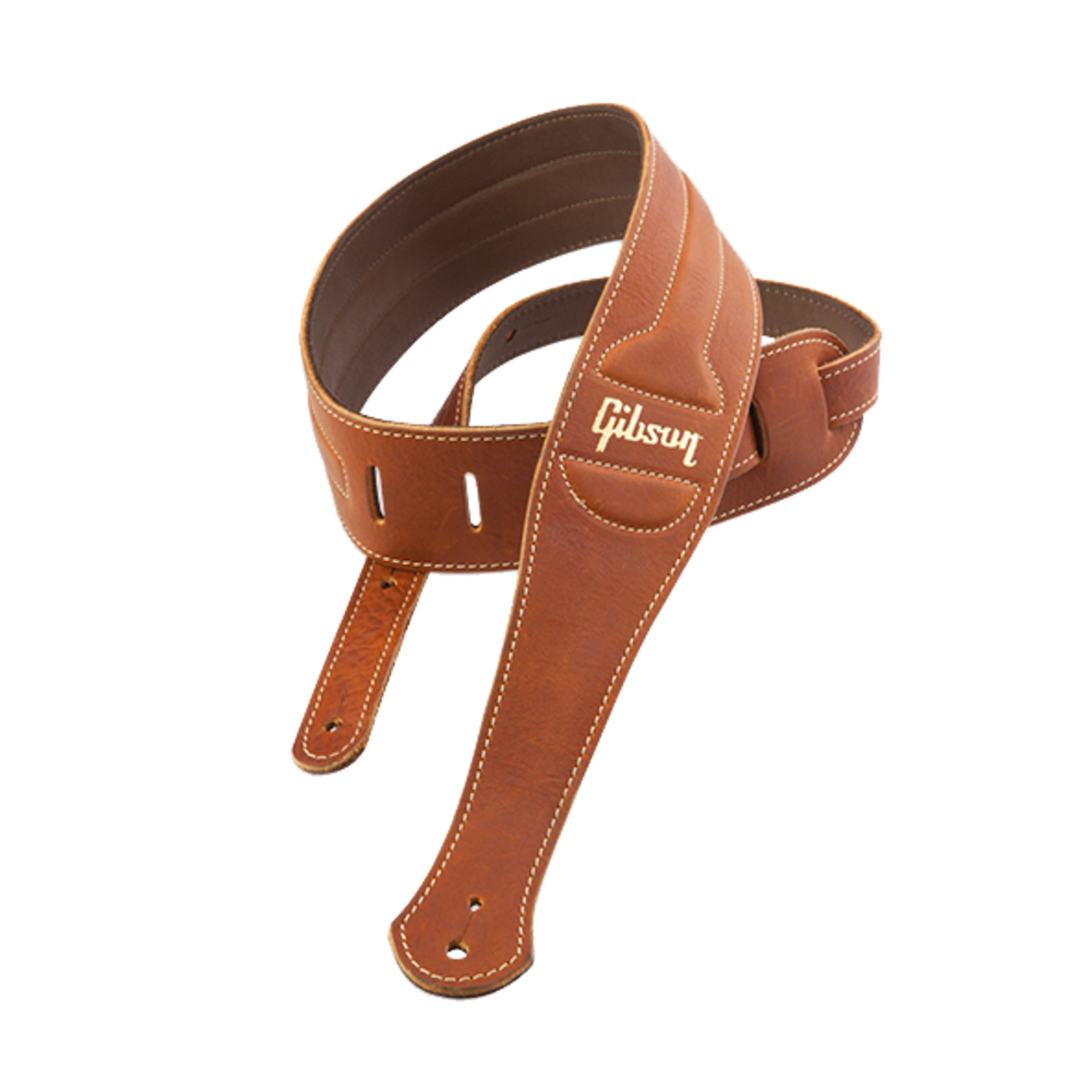 Gibson Gitarrengurt, ASCL-BRN Classic Strap Brown Leather Suede Back - Gitarrengurt