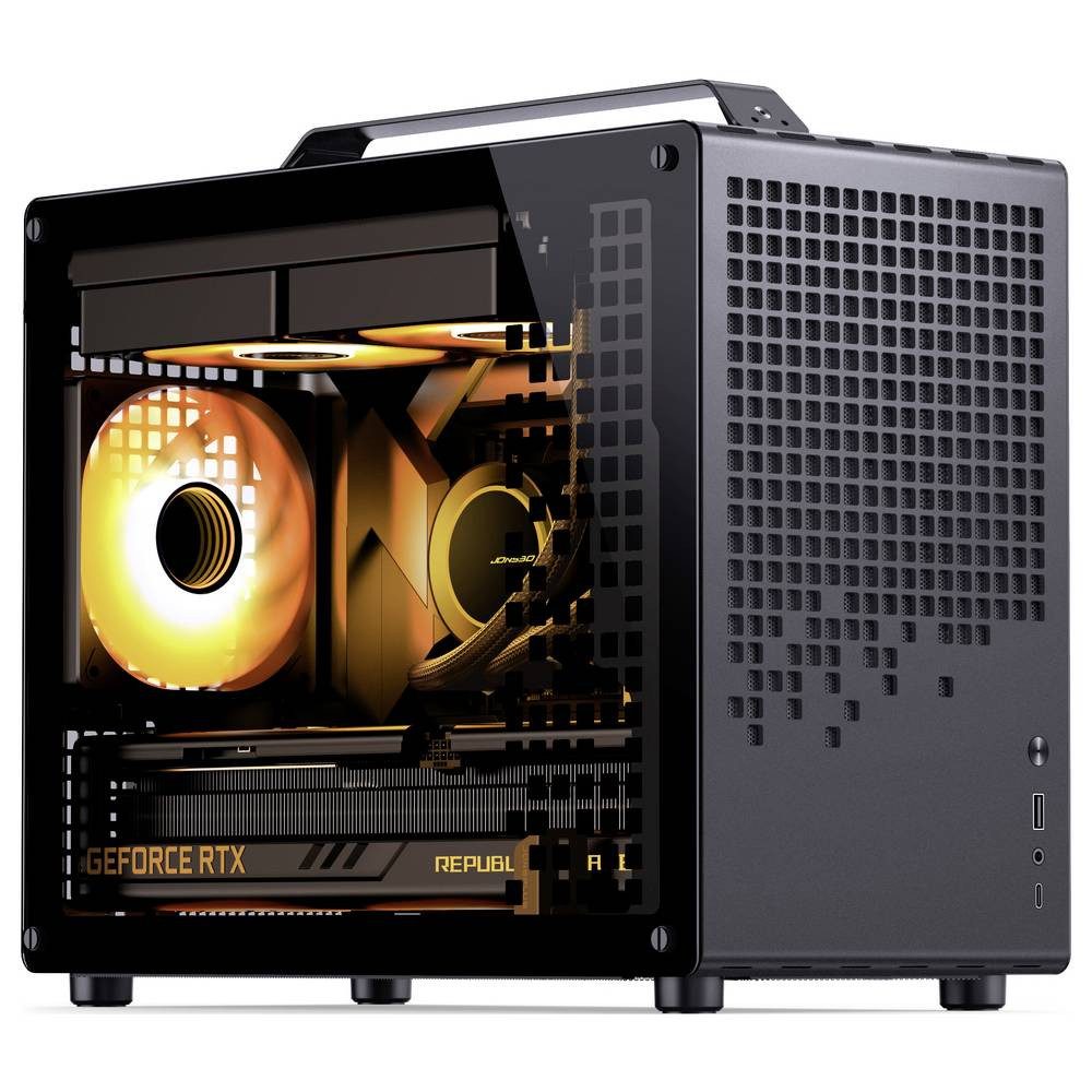 Jonsbo PC-Gehäuse Z20 Micro-Tower Gehäuse, Gaming-Gehäuse, PC-Gehäuse Schwarz Z20 Black