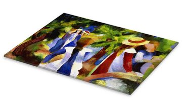 Posterlounge Acrylglasbild August Macke, Mädchen unter Bäumen, Malerei