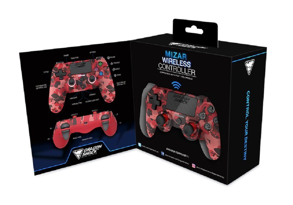 DRAGONSHOCK DRAGON Mizar Controller camo rot schwarz