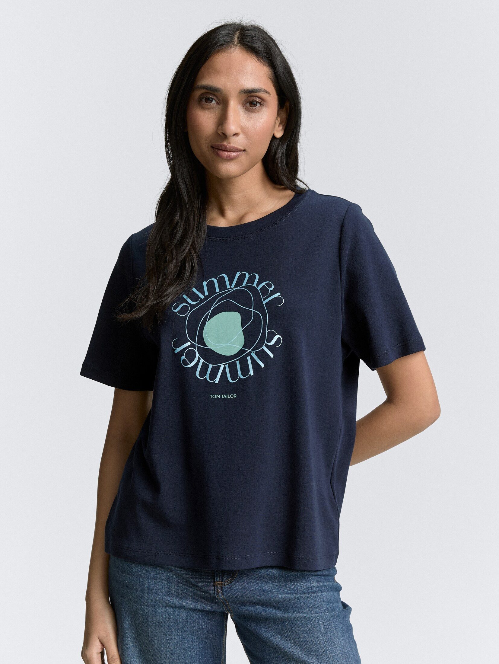 TOM TAILOR T-Shirt T-Shirt aus Baumwolle günstig online kaufen