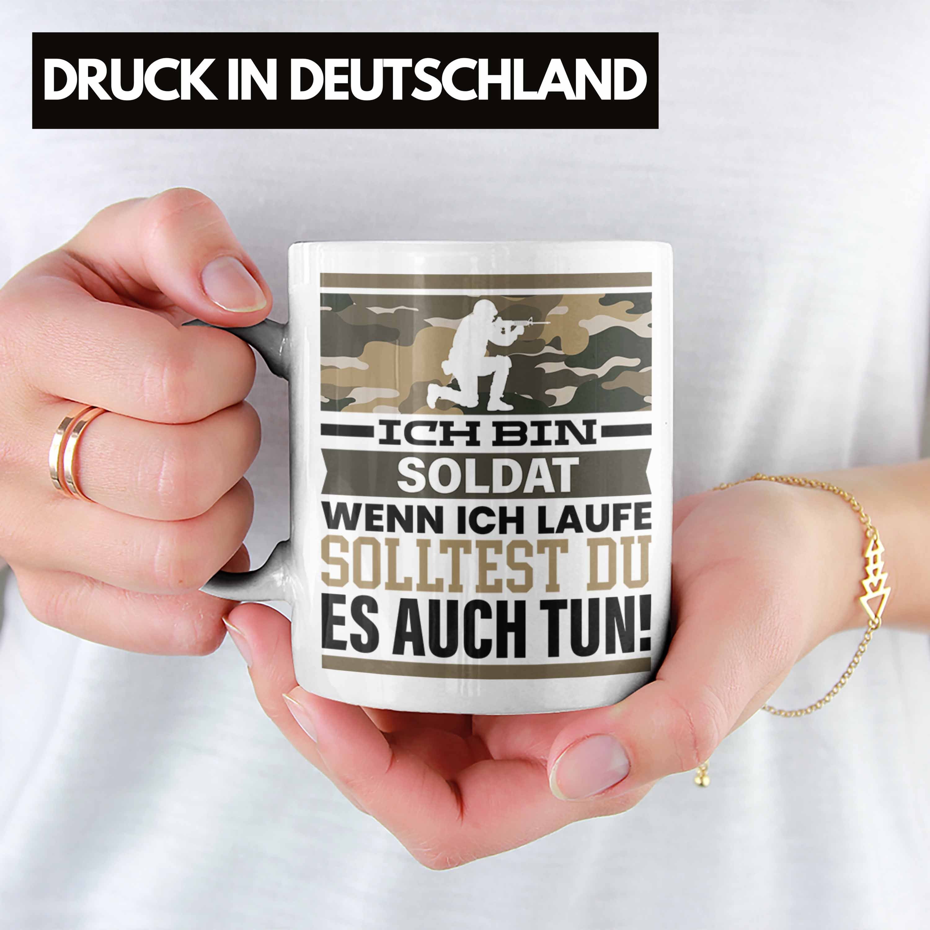 Sollte Geschenkidee Geschenk Tasse Männer Ich Renne Trendation Weiss Wenn Soldat Spruch Tasse