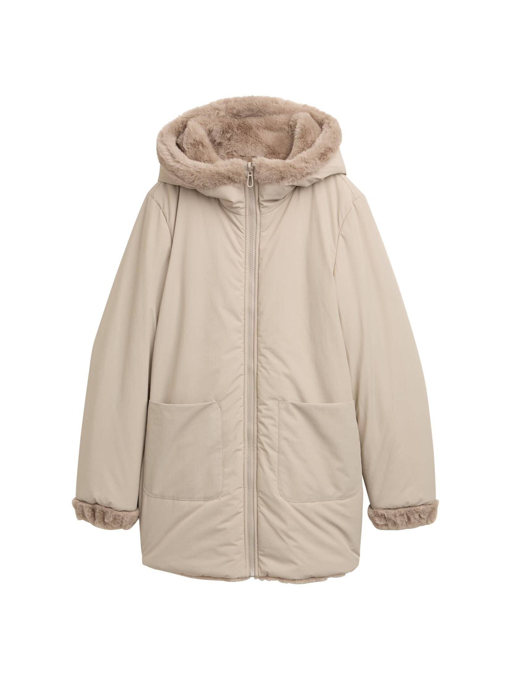 TOM TAILOR Steppmantel Jacken Teddy Wendemantel mit Kapuze günstig online kaufen