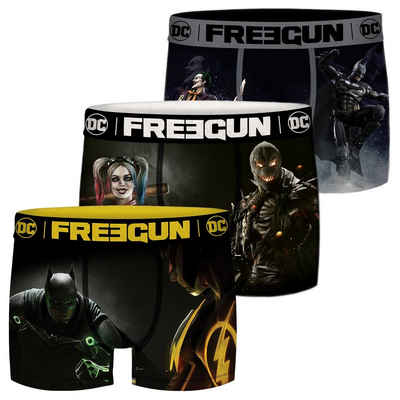 Freegun Boxershorts Freegun Comic Jungen Boxershorts 3er Pack (3-St) mit Stretch