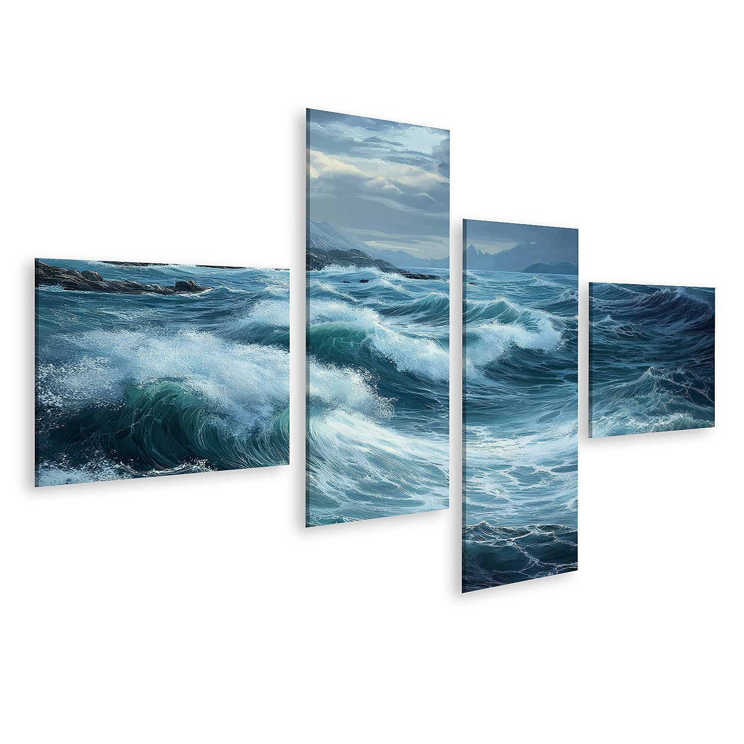 islandburner Leinwandbild Atemberaubendes Ozeanbild mit Wellen - perfekt für Naturfreunde