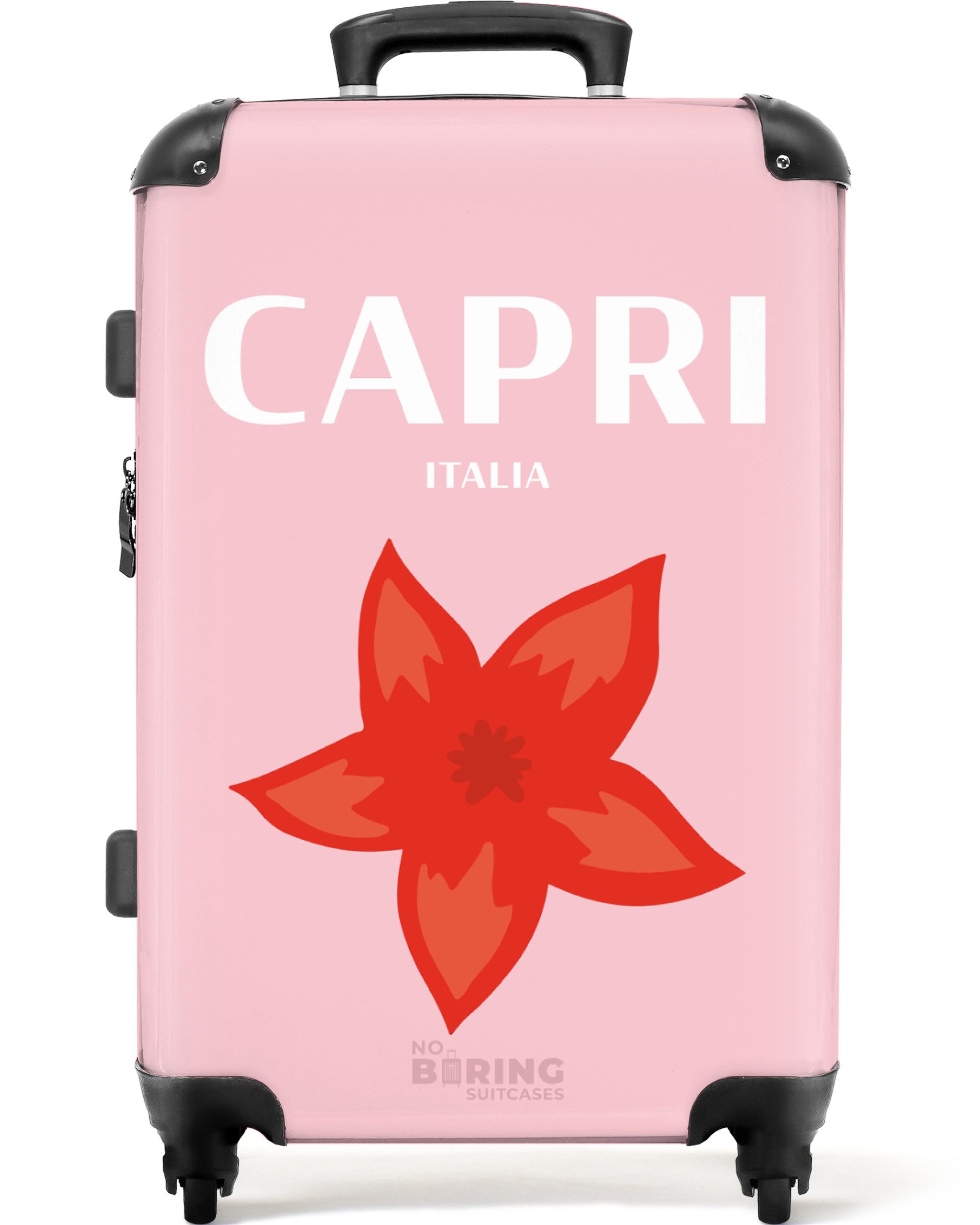 NoBoringSuitcases.com© Hartschalen-Trolley Rosa mit Capri Italien günstig online kaufen