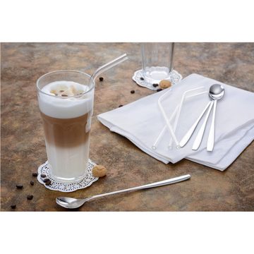 GRÄWE Latte-Macchiato-Löffel GRÄWE Trinkhalm-Set 9-tlg., aus Hartglas
