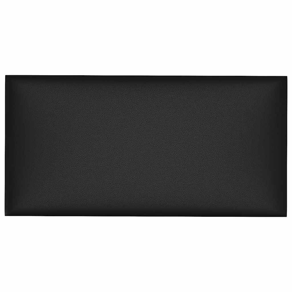 vidaXL Wandpaneel Wandpaneele 12 Stk. Schwarz 30x15 cm Kunstleder 0,54 m², (12-tlg)