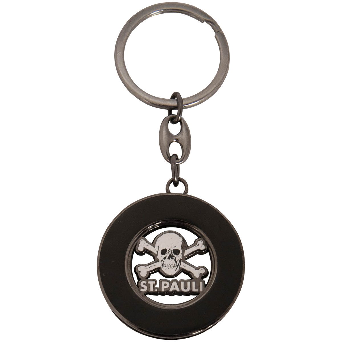 FC St. Pauli Schlüsselanhänger FC St. Pauli - Schlüsselanhänger Chip Totenkopf - schwarz
