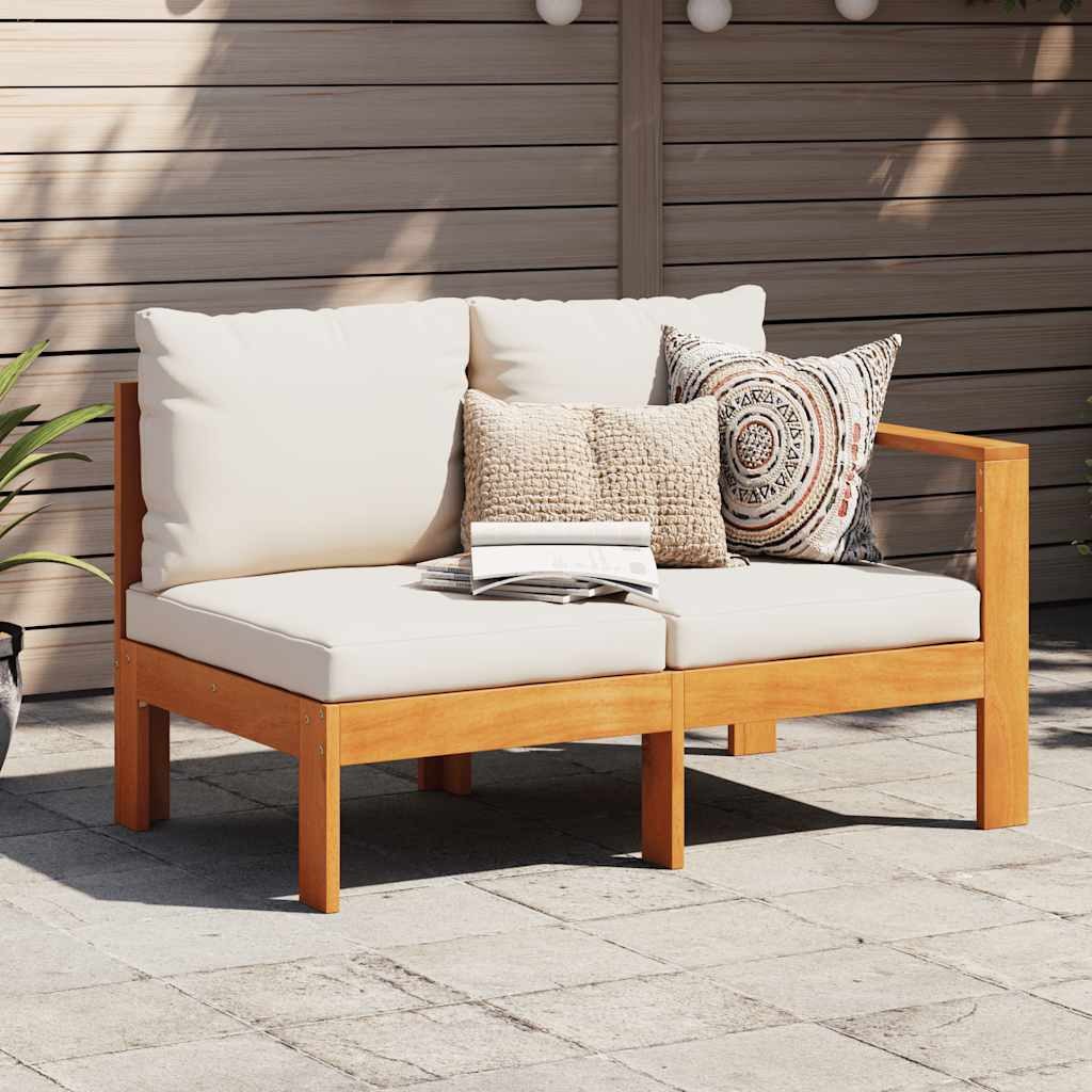 vidaXL Sofaelement Gartensofa mit 1 Armlehne 2-Sitzer Massivholz (1 St)