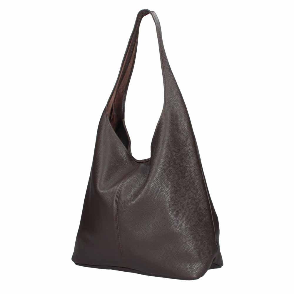 ITALYSHOP24 Shopper Made in Italy XL Damen echtes Leder Tasche Schultertasche Hobo Bag, Umhängetasche Workbag Businesstasche Ledertasche Beuteltasche Freizeit