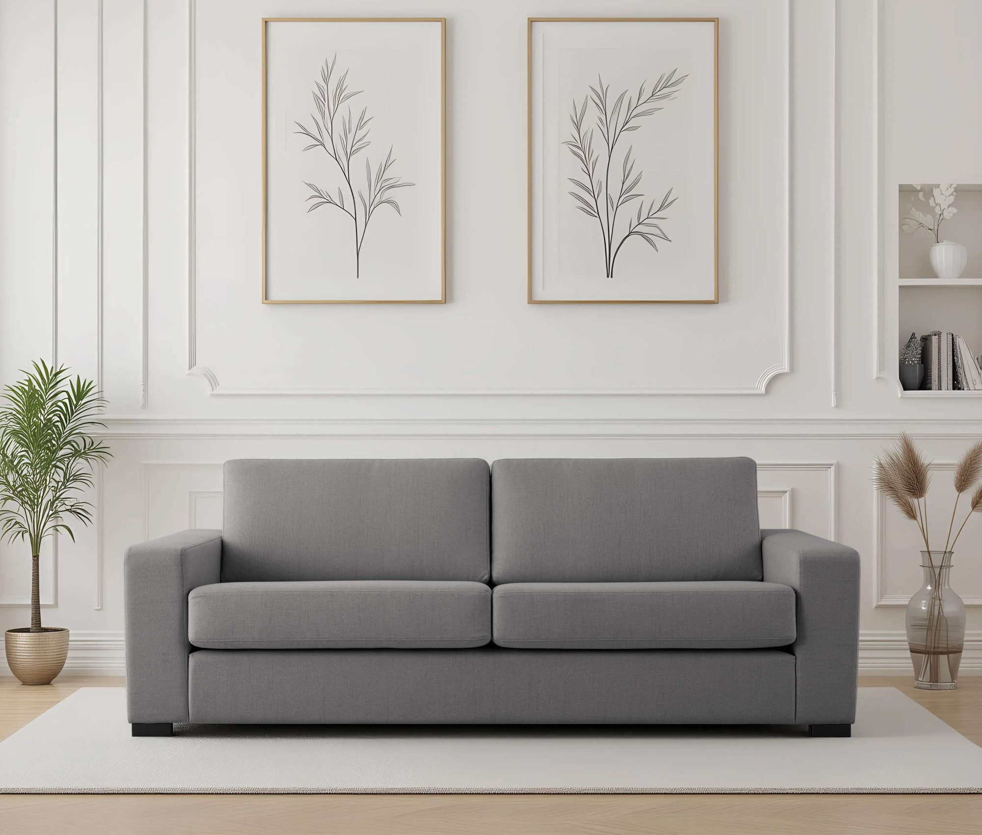OTTO home 3-Sitzer Branwell, Breite 226 cm, Struktur fein, mit Wellenunterfederung